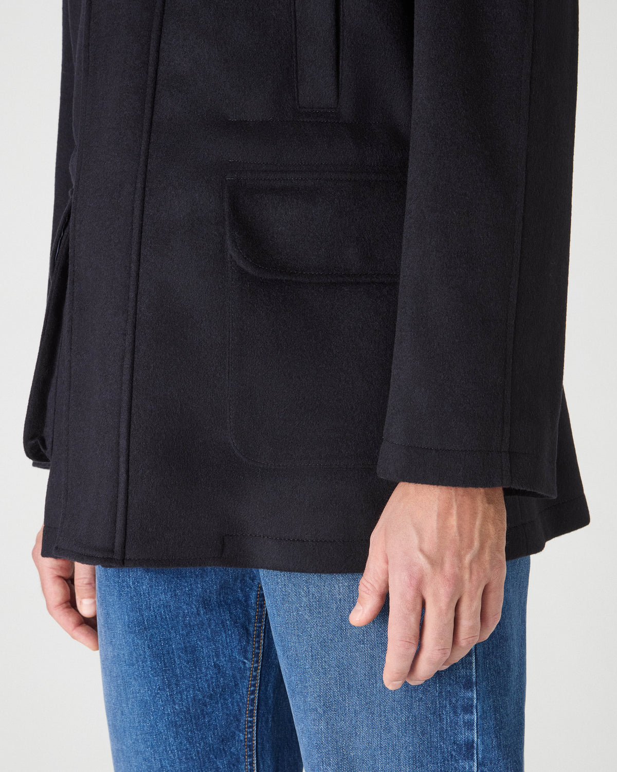 Nils Wool/Cashmere Raglan Jacket - Navy Berg & Berg