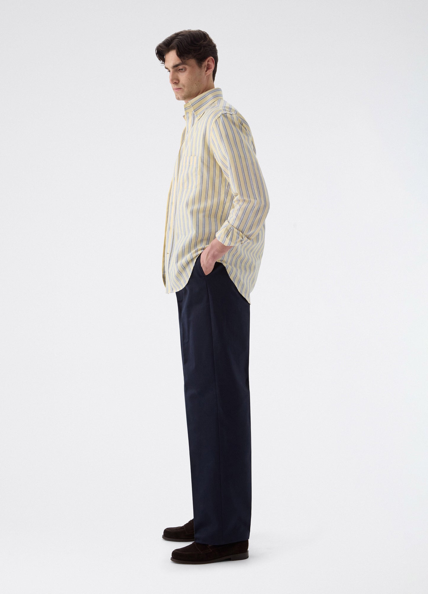 Antonello Cotton Trousers - Navy | Berg & Berg