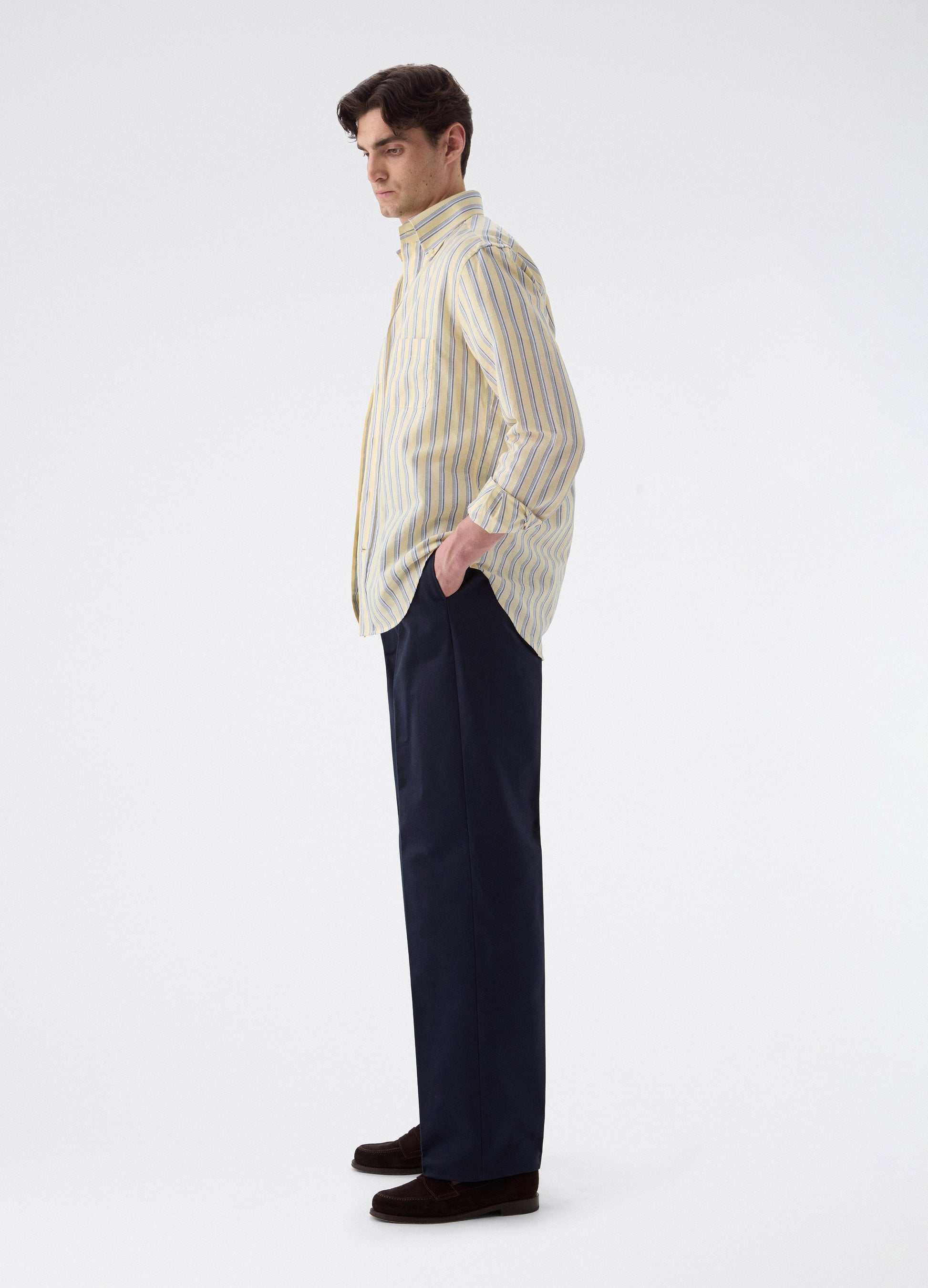 Antonello Cotton Trousers - Navy | Berg & Berg