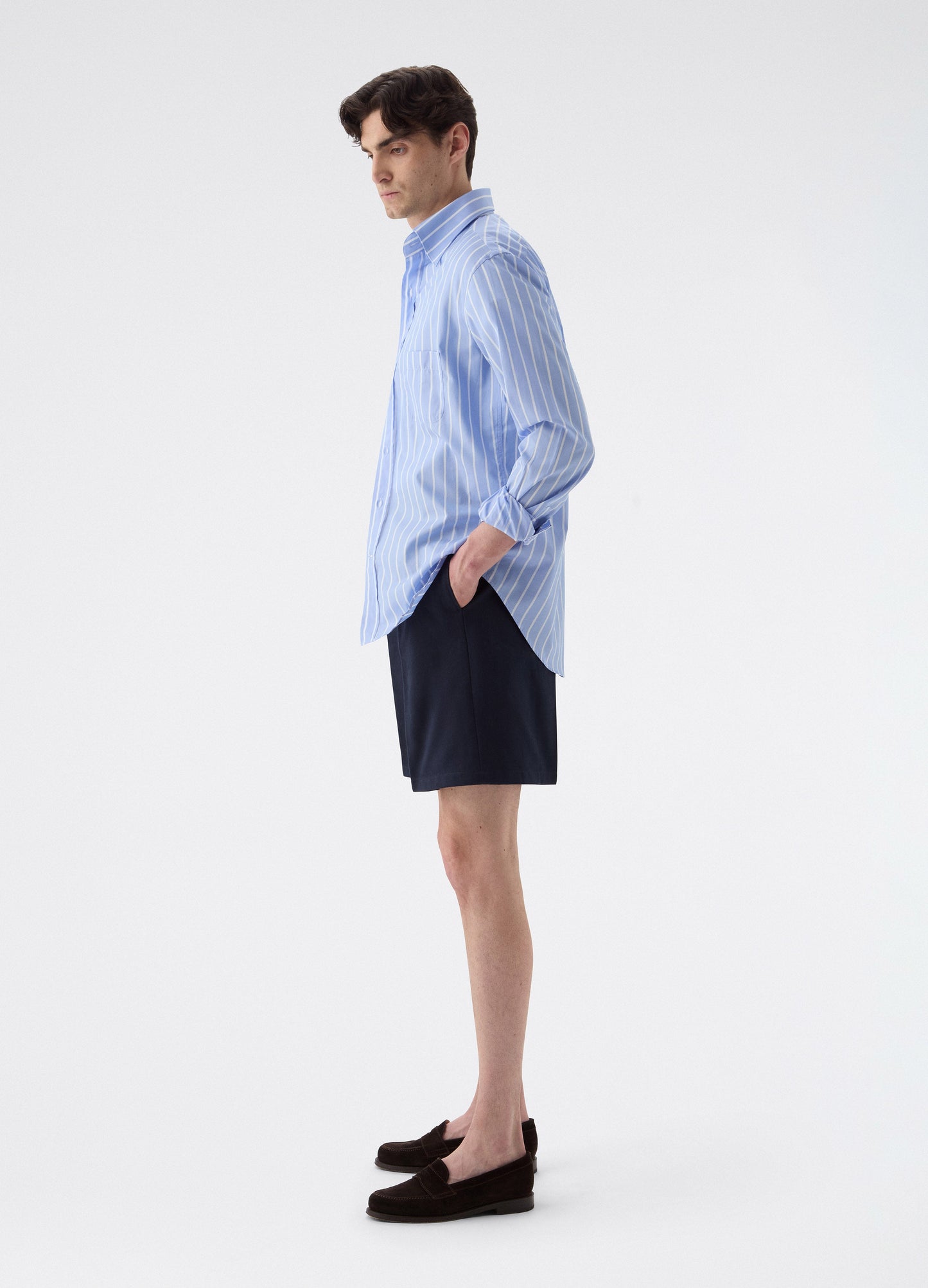 Antonello Cotton Shorts - Navy | Berg & Berg
