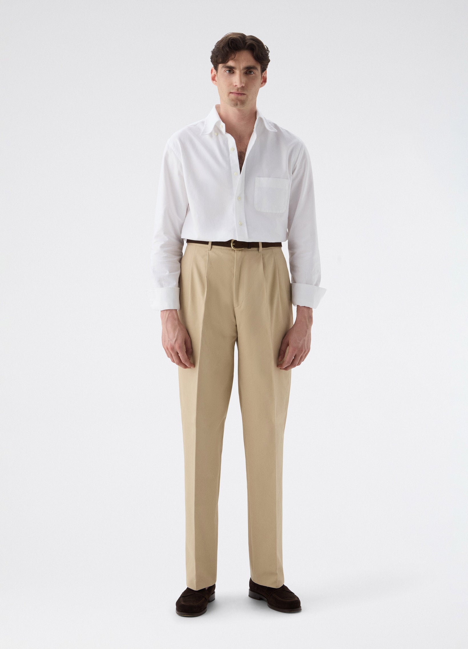 Antonello Cotton Trousers - Tan | Berg & Berg