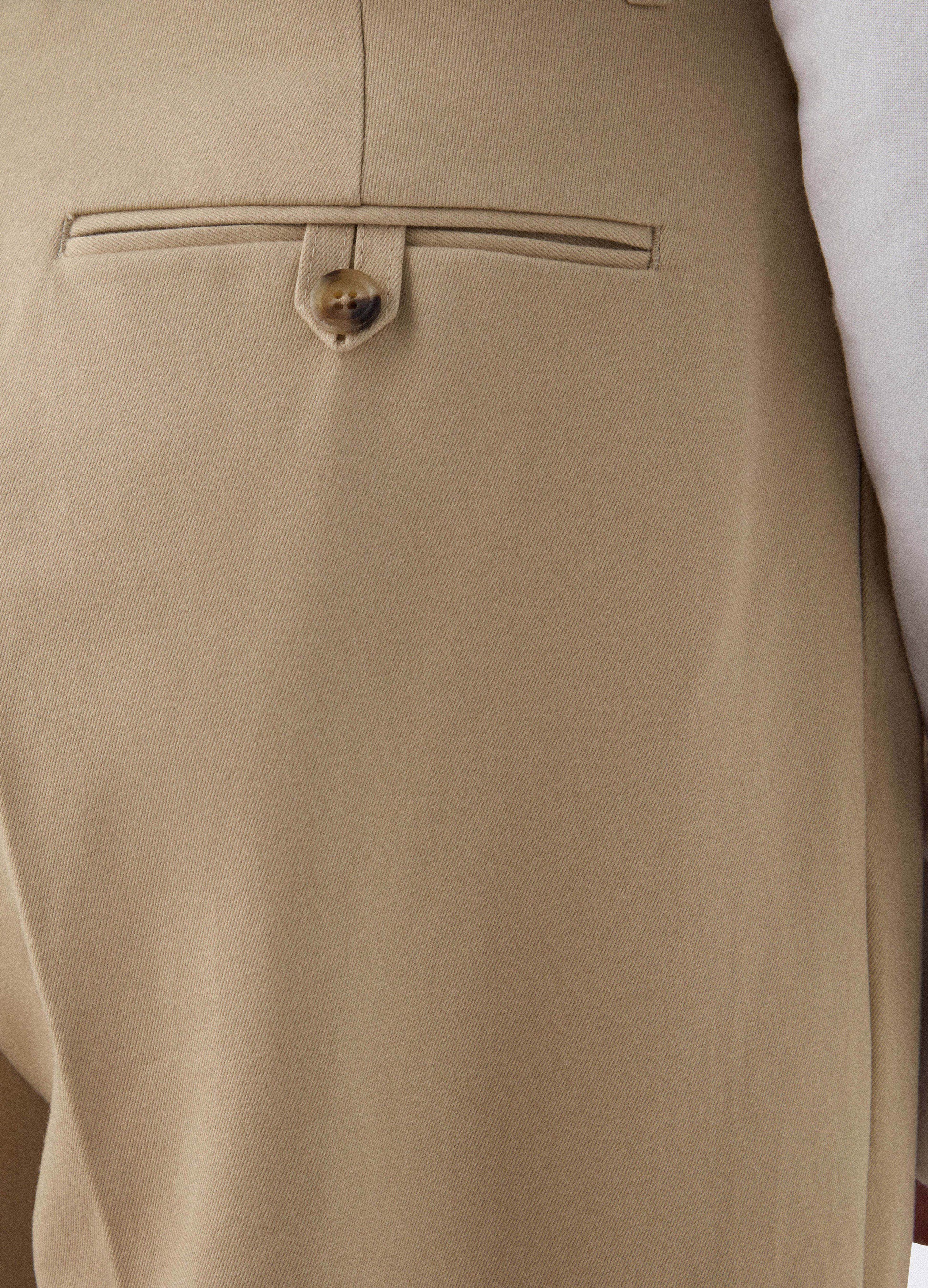 Antonello Cotton Trousers - Tan | Berg & Berg