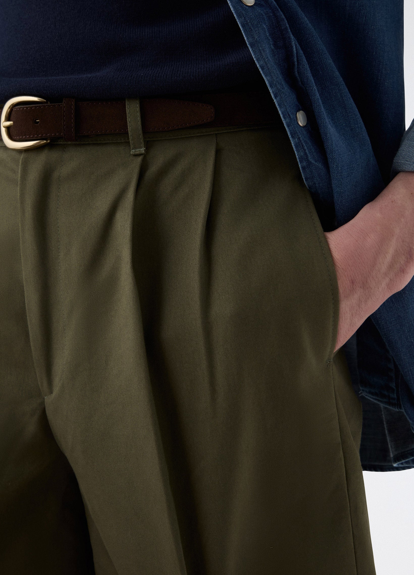 Antonello Cotton Shorts - Olive | Berg & Berg