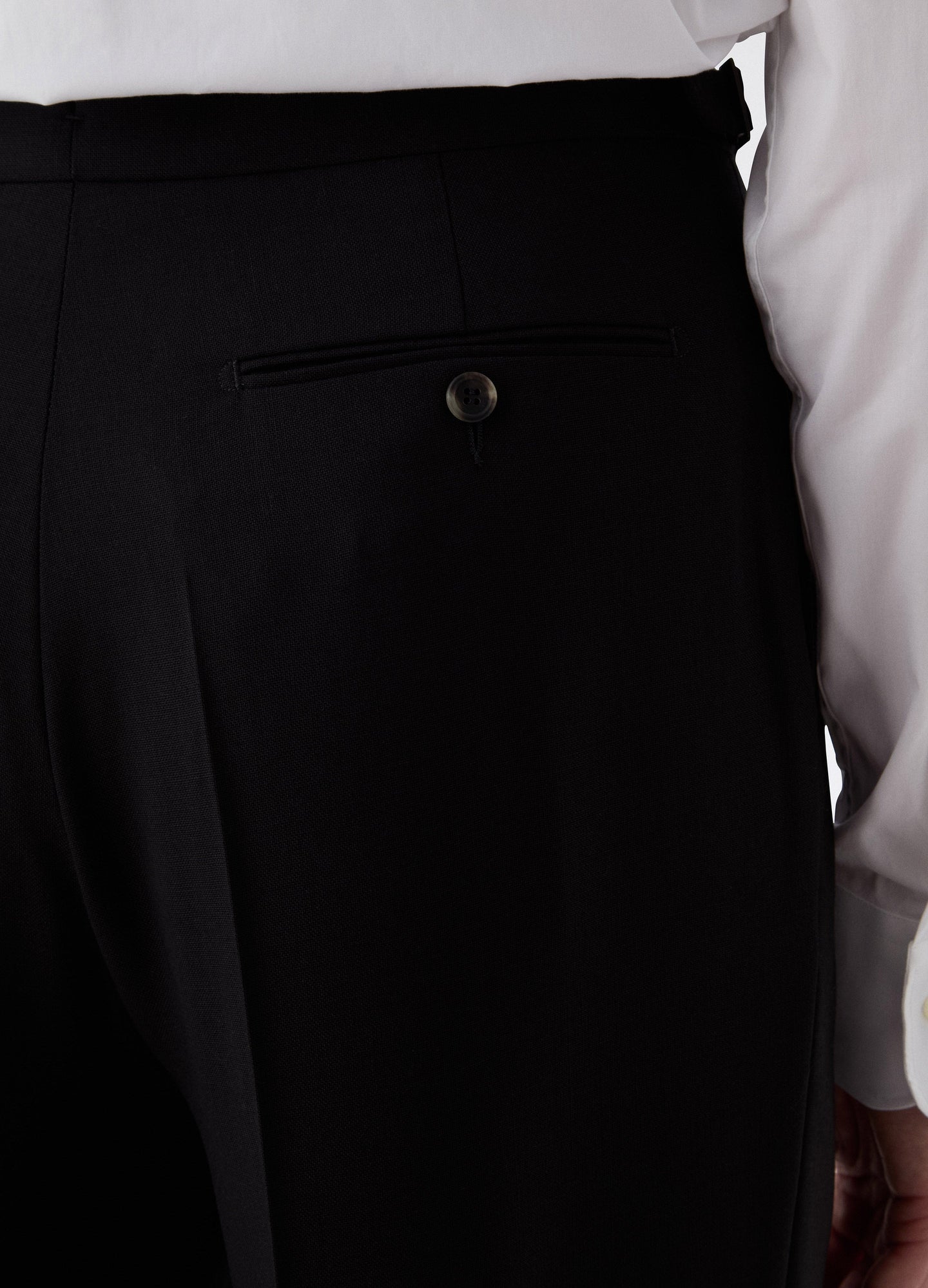 August High Twist Wool Trousers - Black Berg & Berg