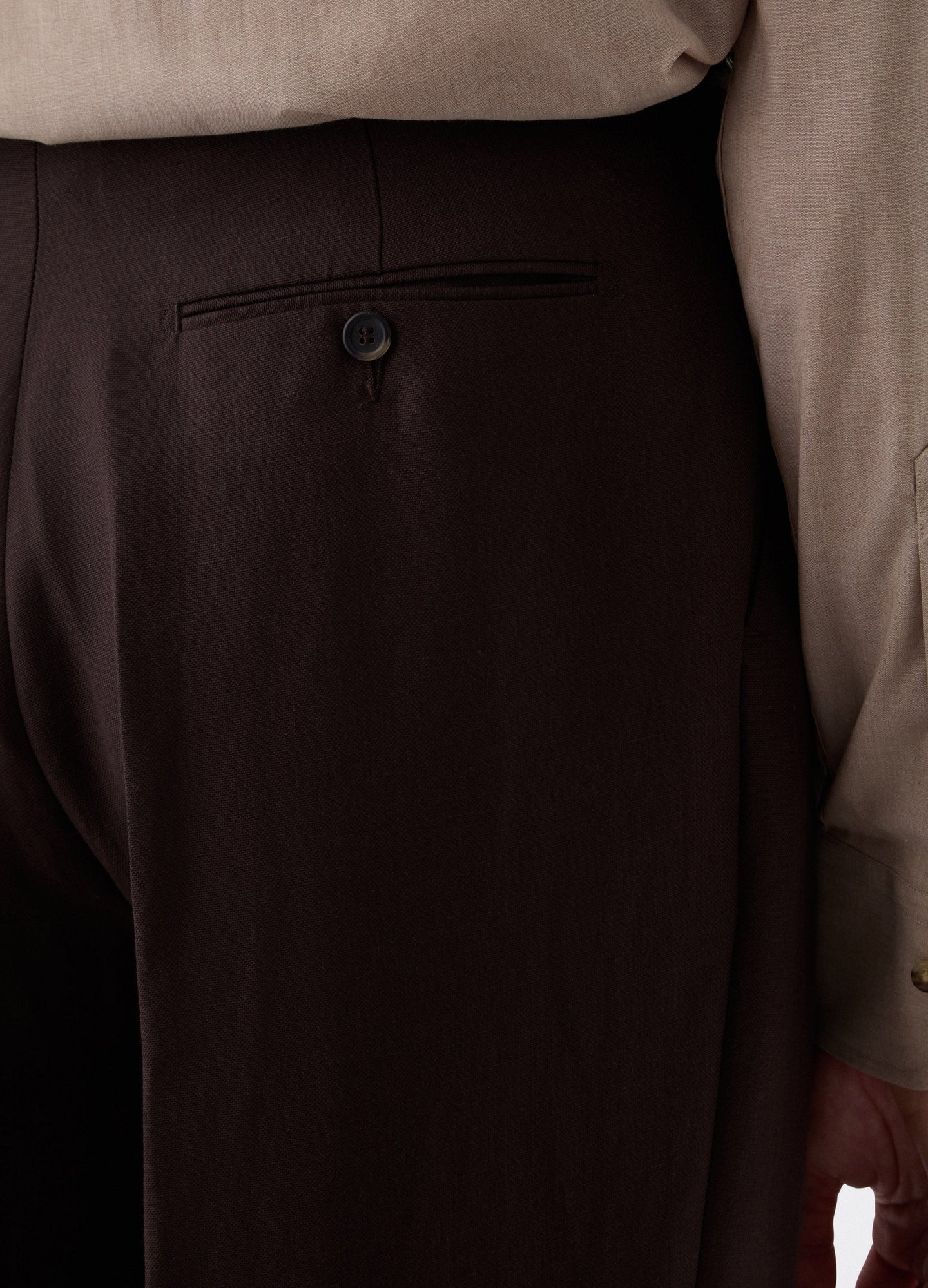 August Wool/Linen Trousers - Brown Berg & Berg