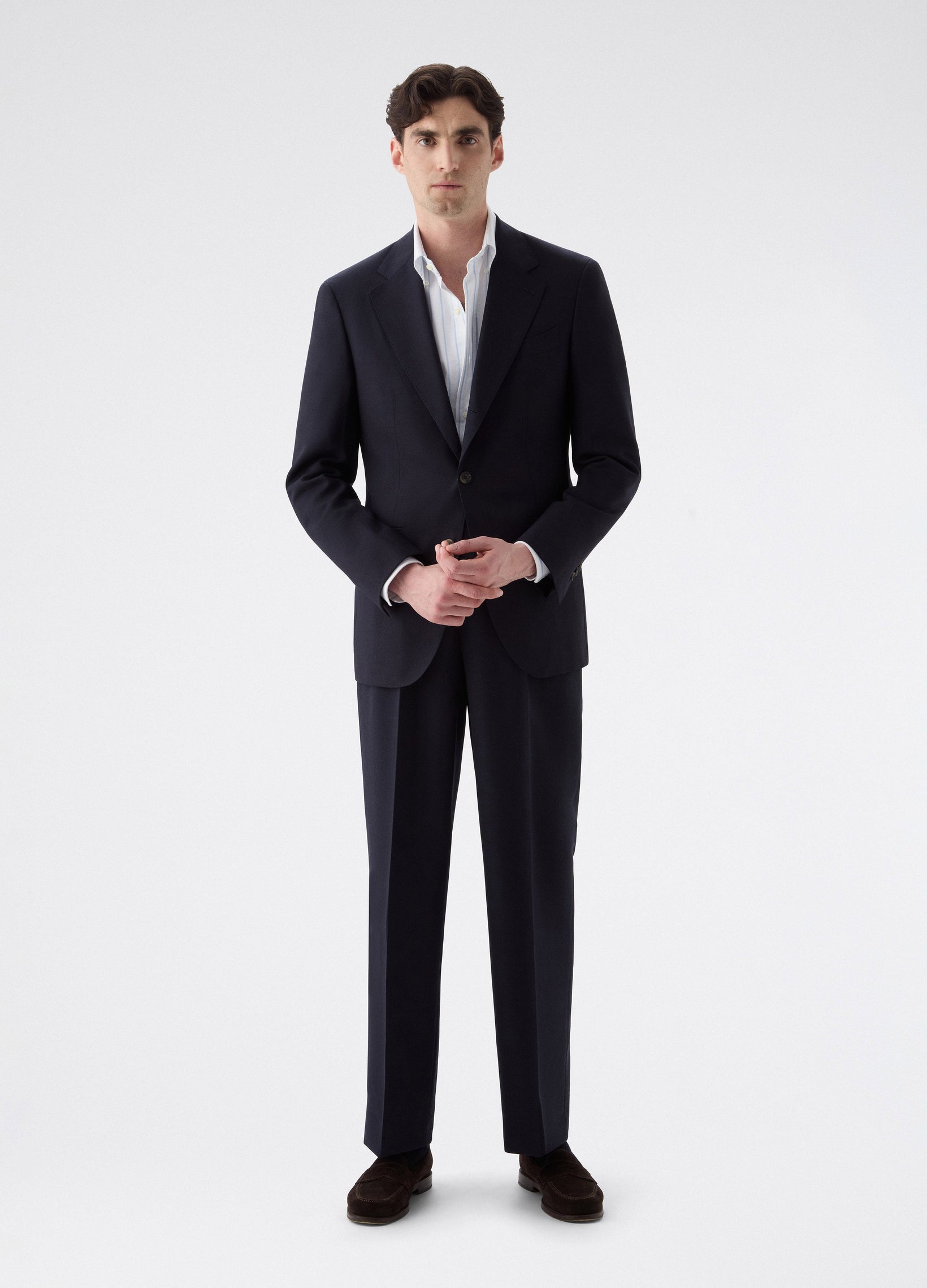 Don High Twist Suit Jacket - Navy | Berg & Berg