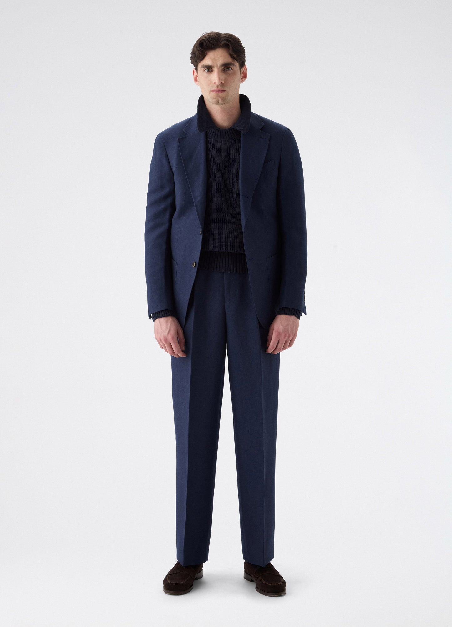 Don Sport Wool/Linen Suit Jacket - Navy | Berg & Berg