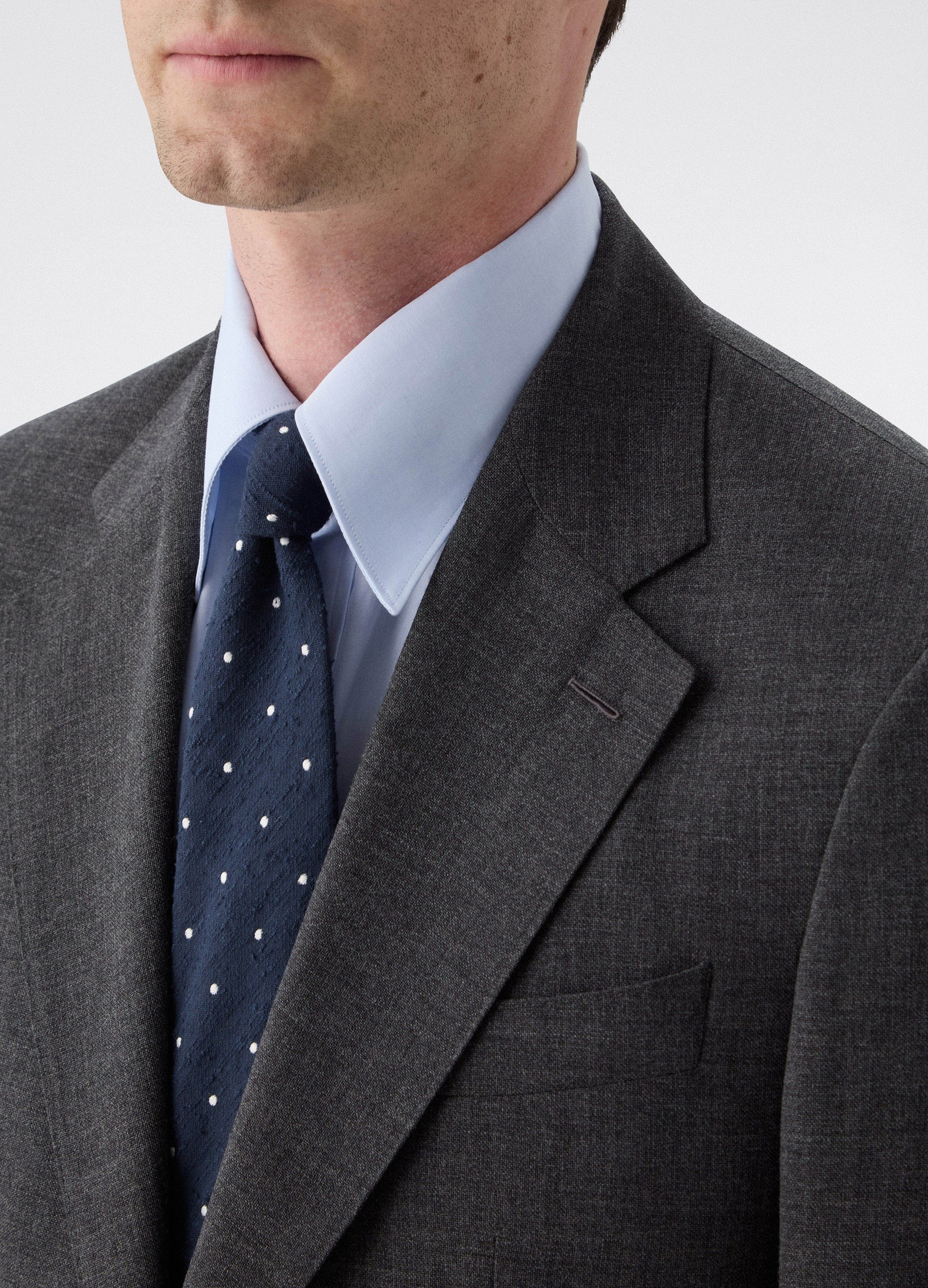 Don High Twist Suit Jacket - Mid Grey | Berg & Berg