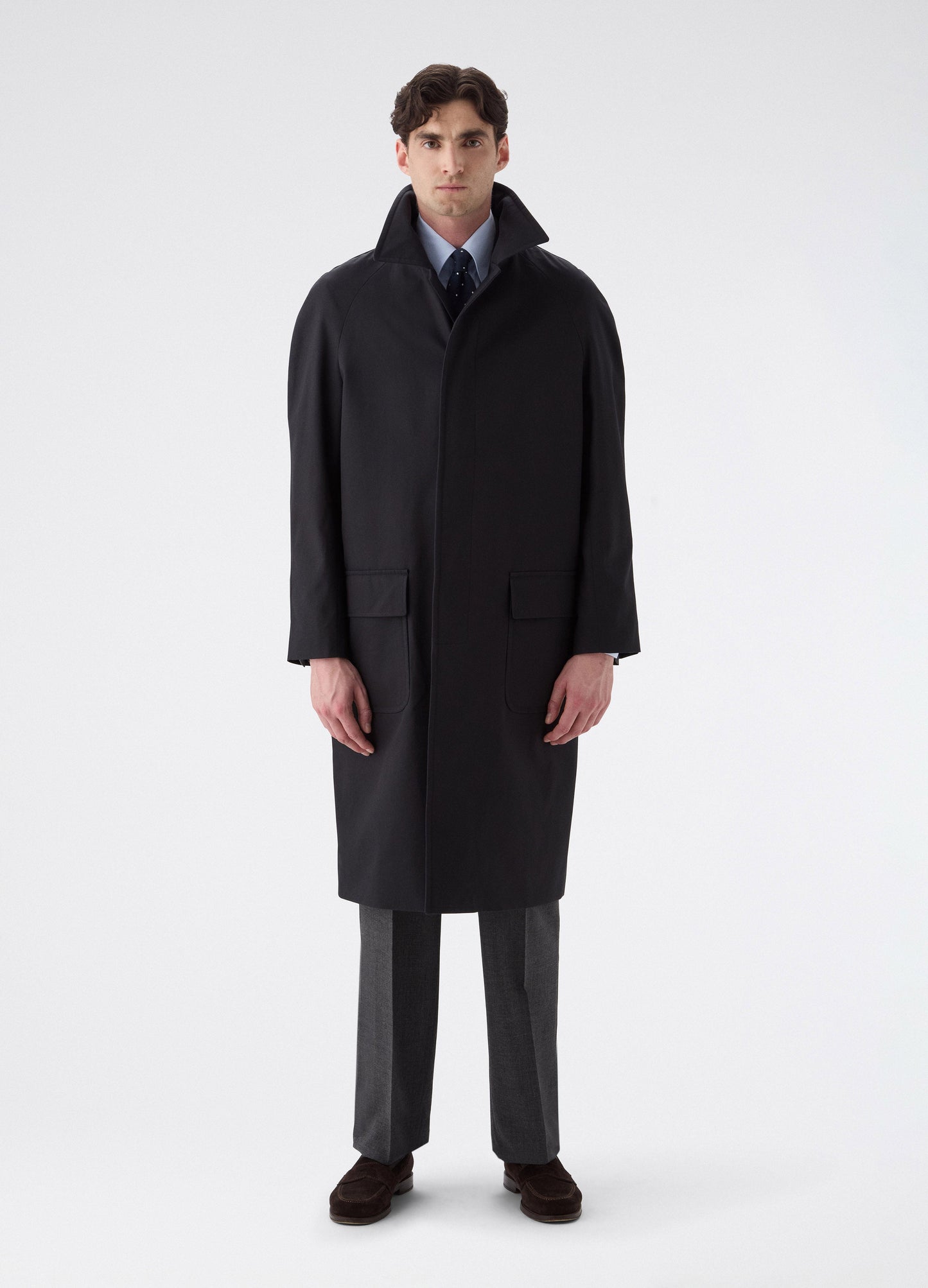 Nelson Raglan Coat - Navy | Berg & Berg