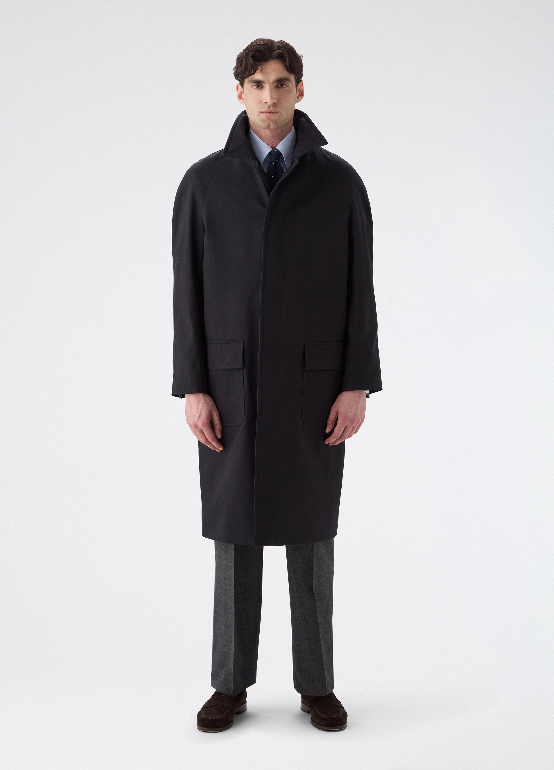 Nelson Raglan Coat - Navy | Berg & Berg
