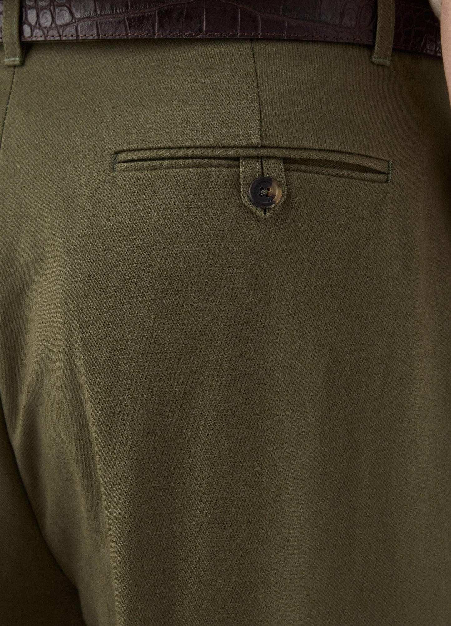 Antonello Cotton Trousers - Olive | Berg & Berg
