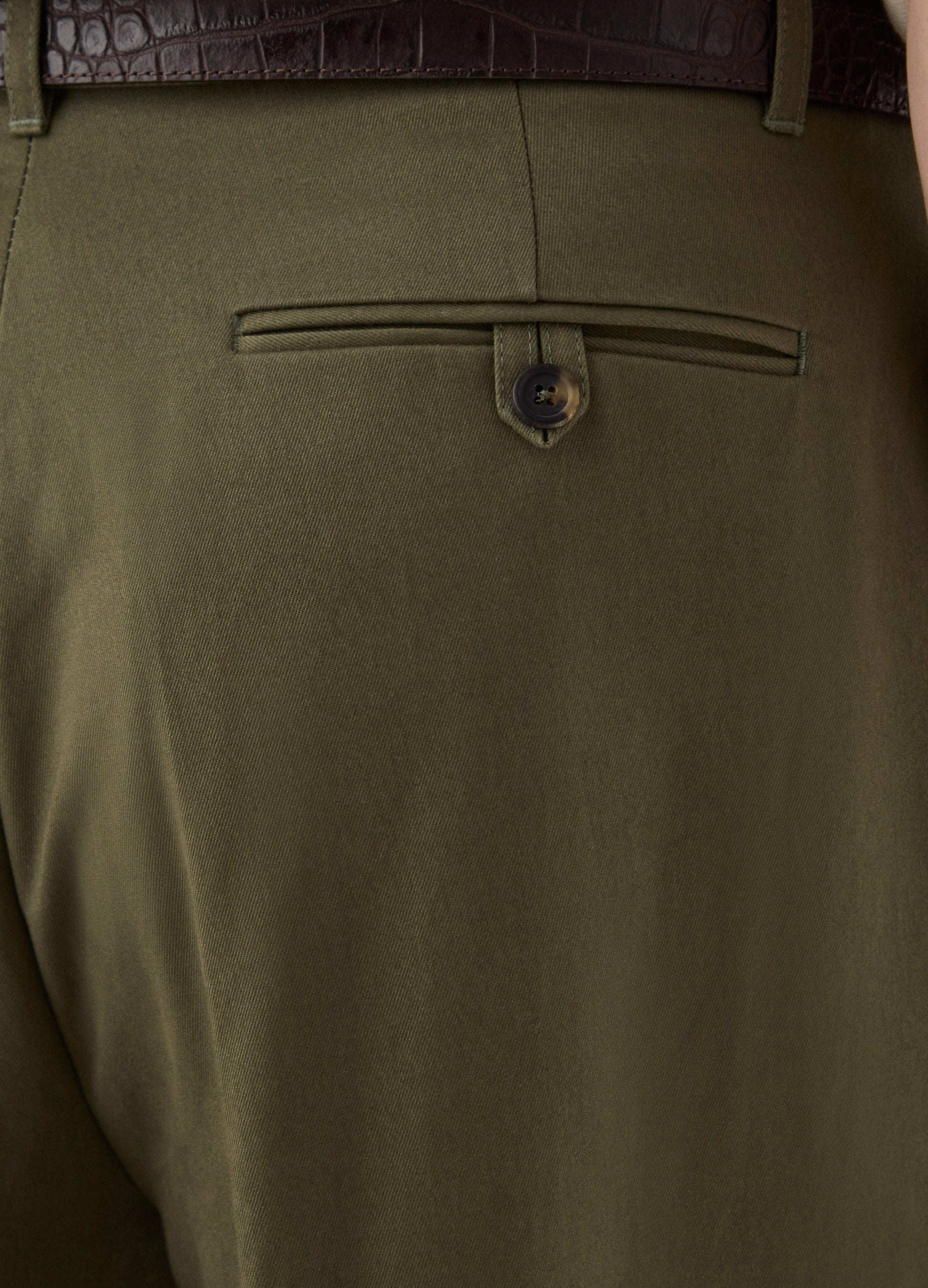 Antonello Cotton Trousers - Olive | Berg & Berg