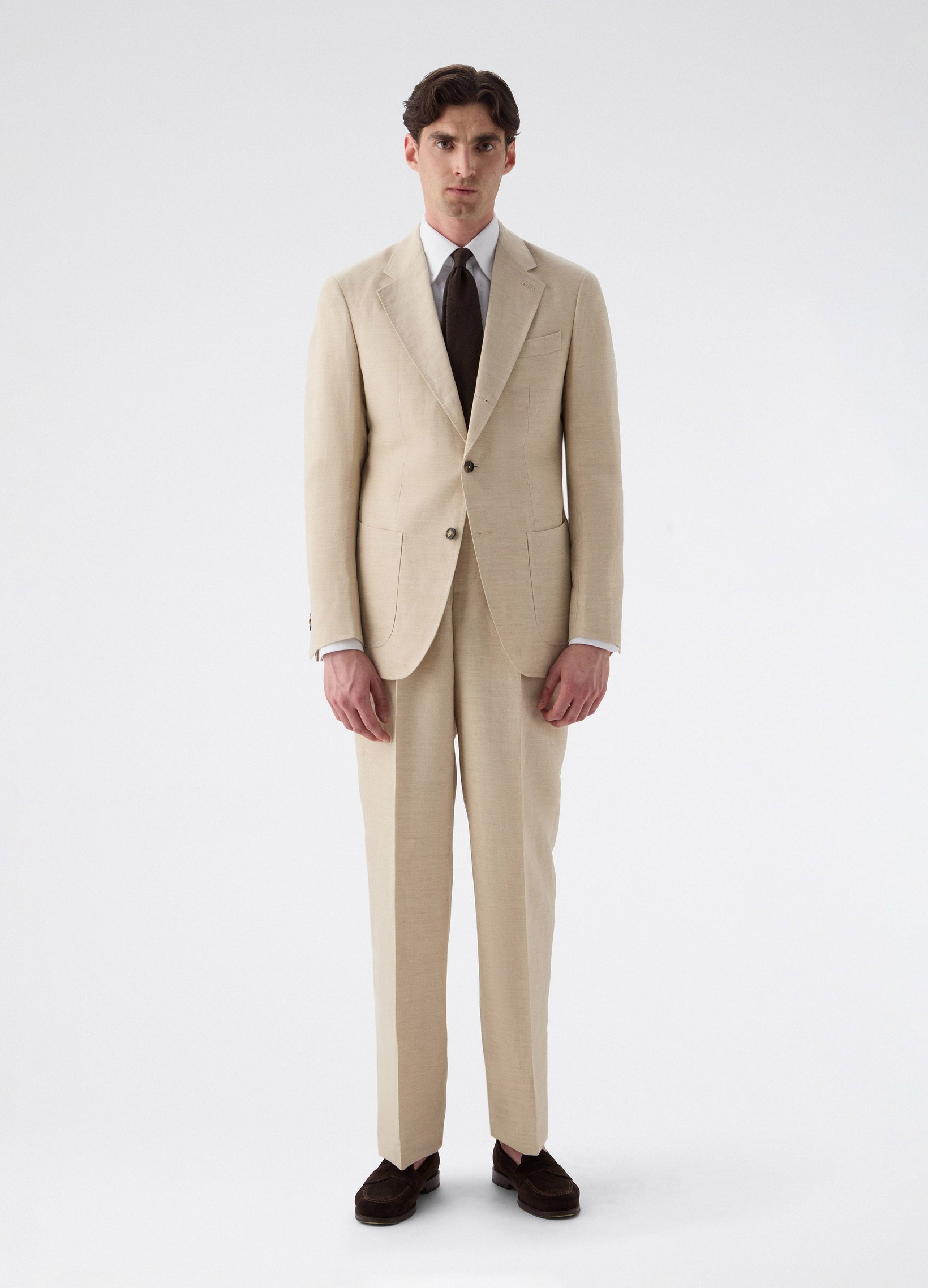 Don Sport Wool/Linen Suit Jacket - Sand | Berg & Berg
