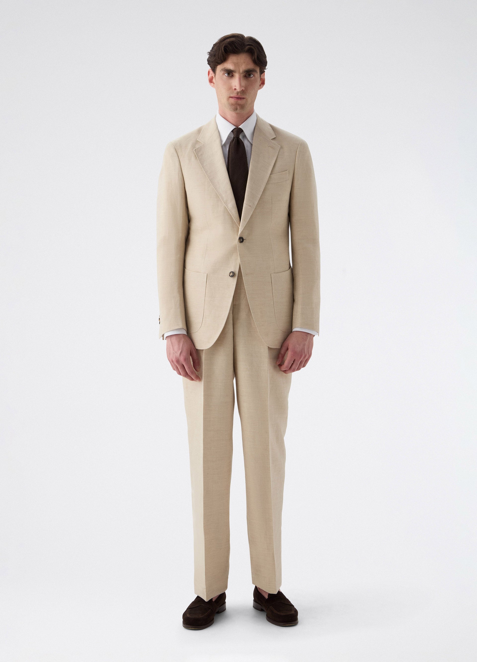 Don Sport Wool/Linen Suit Jacket - Sand | Berg & Berg