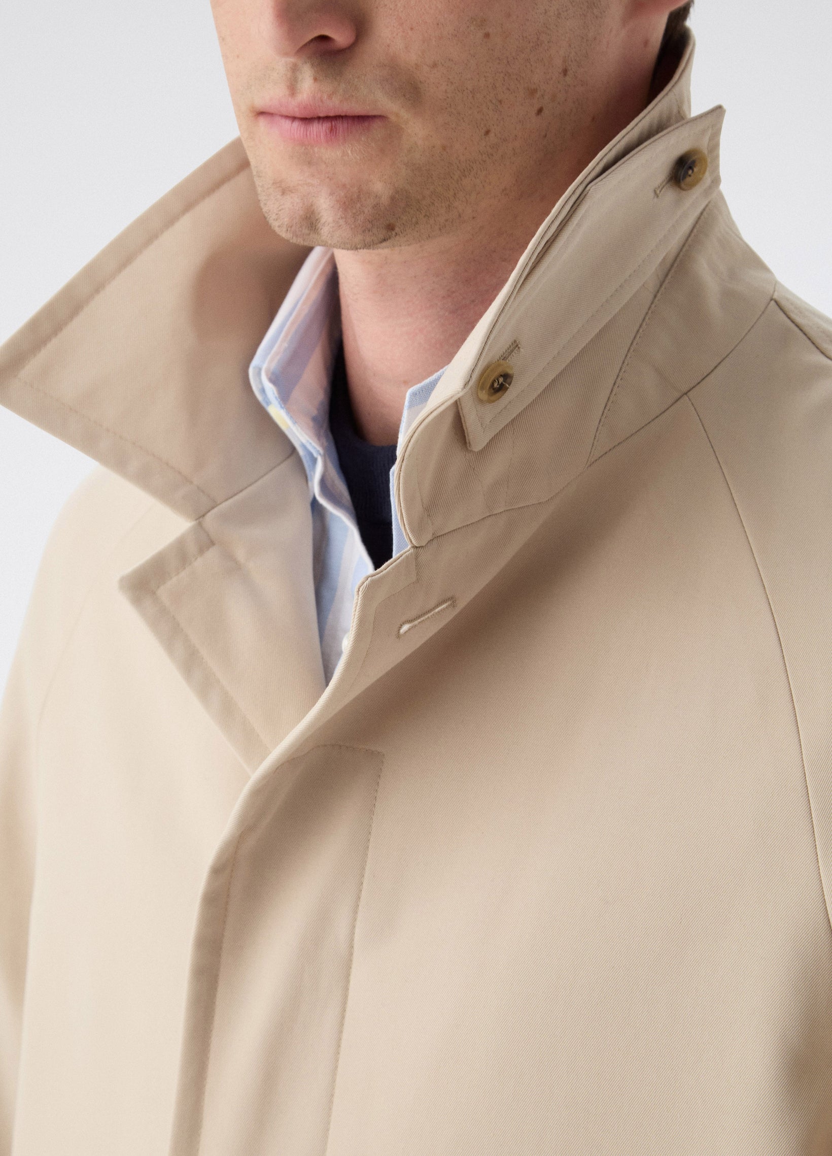 Nelson Raglan Coat - Sand | Berg & Berg