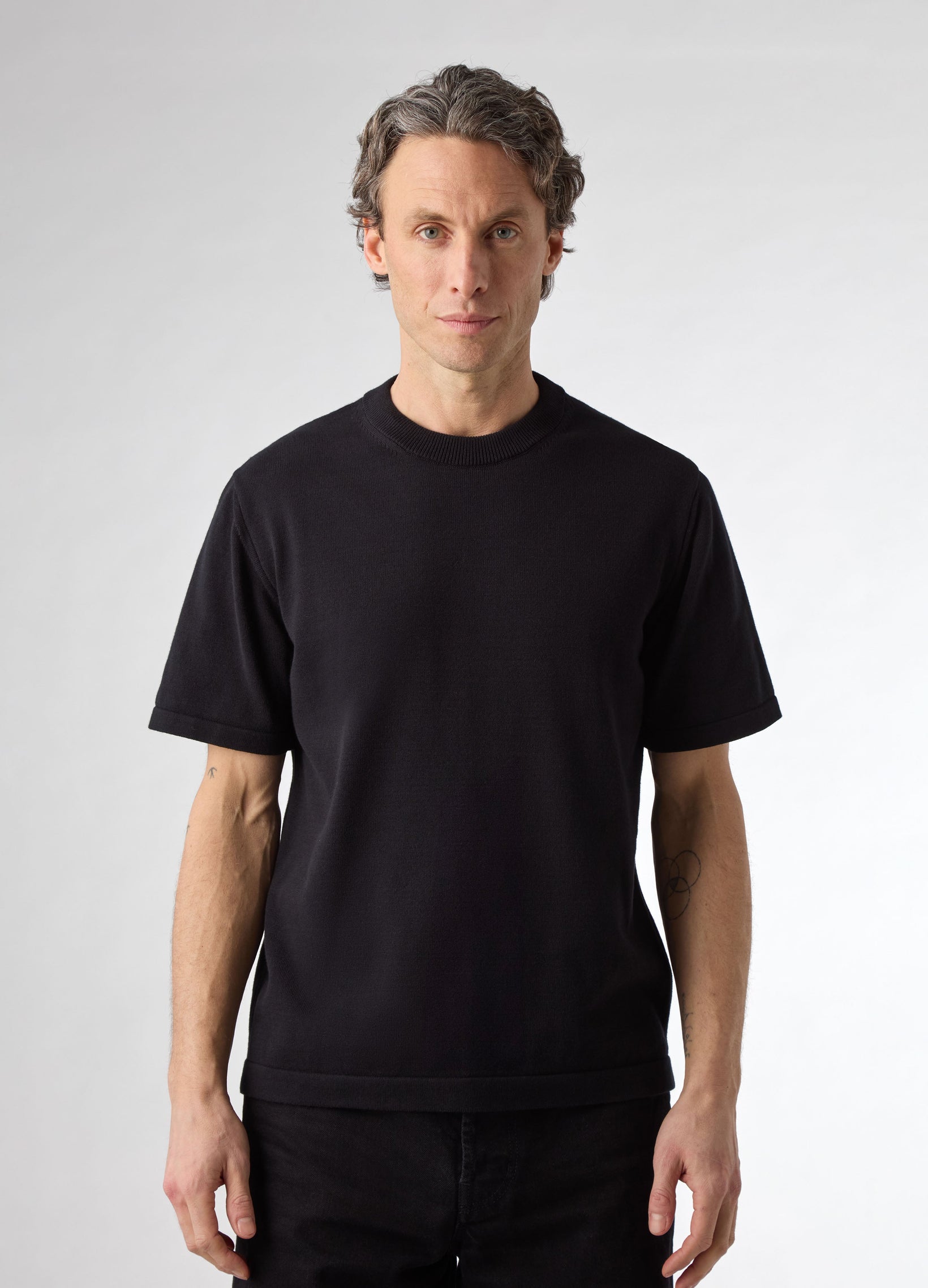 Bo Knitted T-Shirt - Black | Berg & Berg