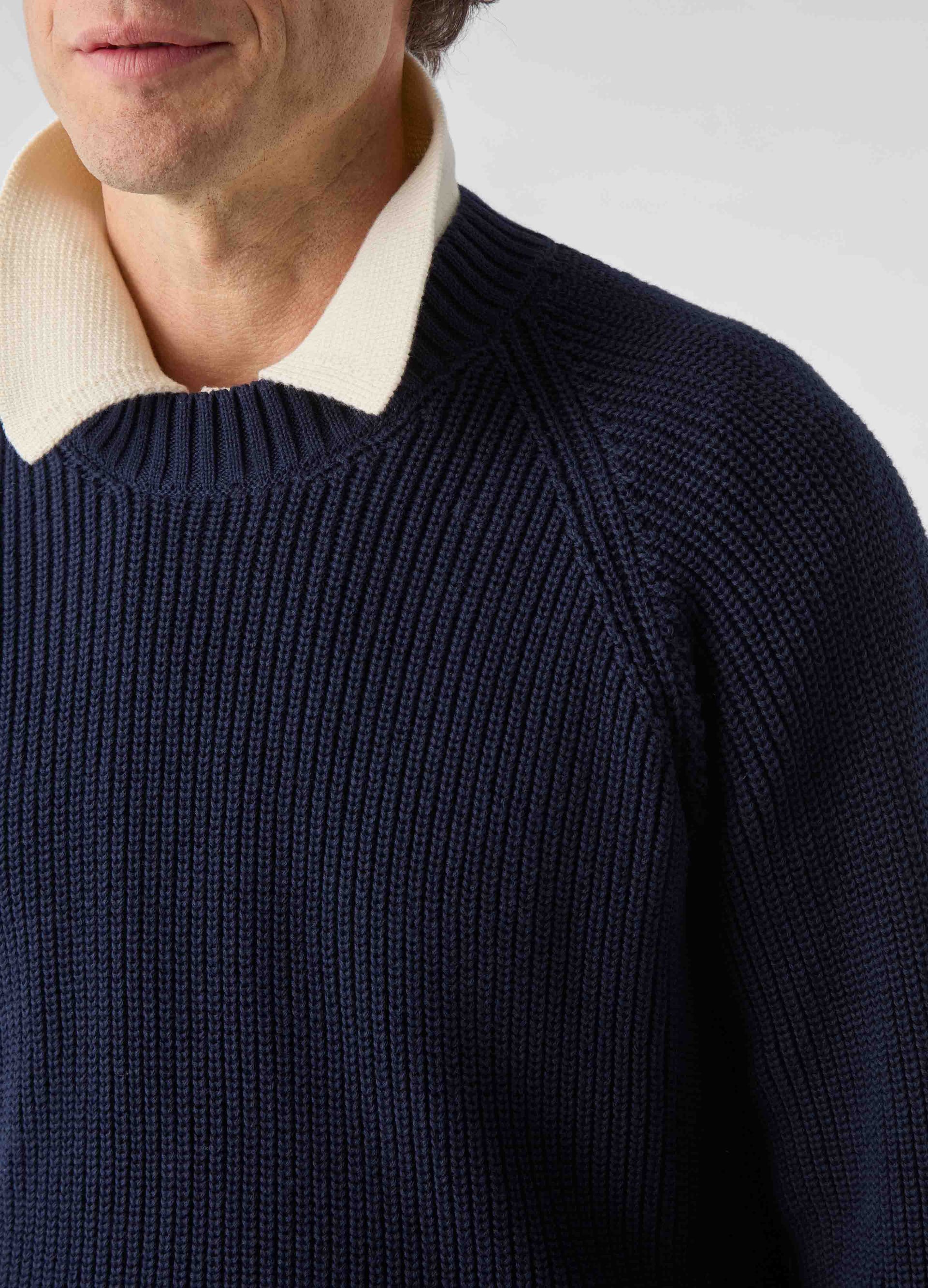 Bengt Raglan Sweater - Navy | Berg & Berg
