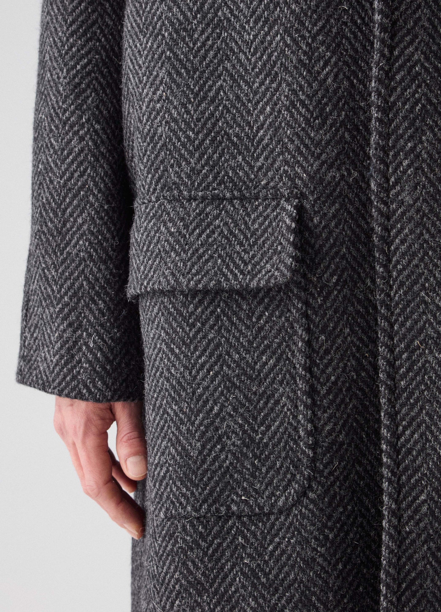 Nelson Tweed Raglan Coat - Grey