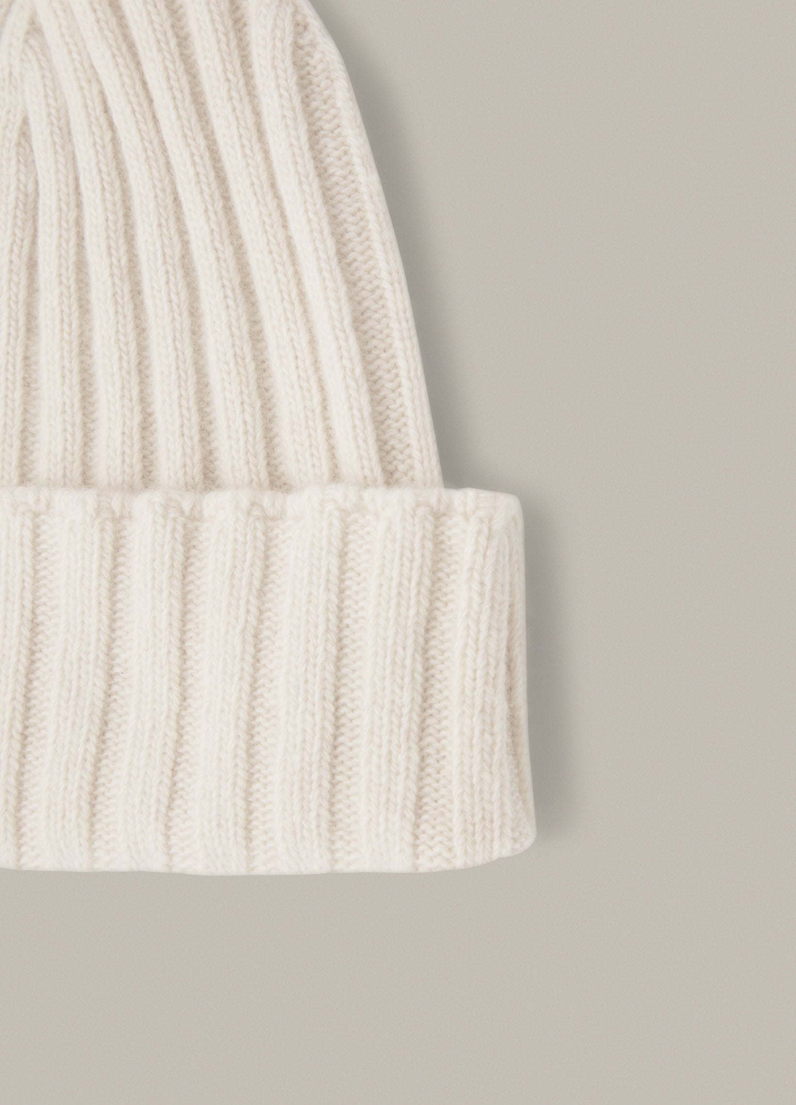 Merino/Cashmere Knit Hat - Ivory Berg & Berg
