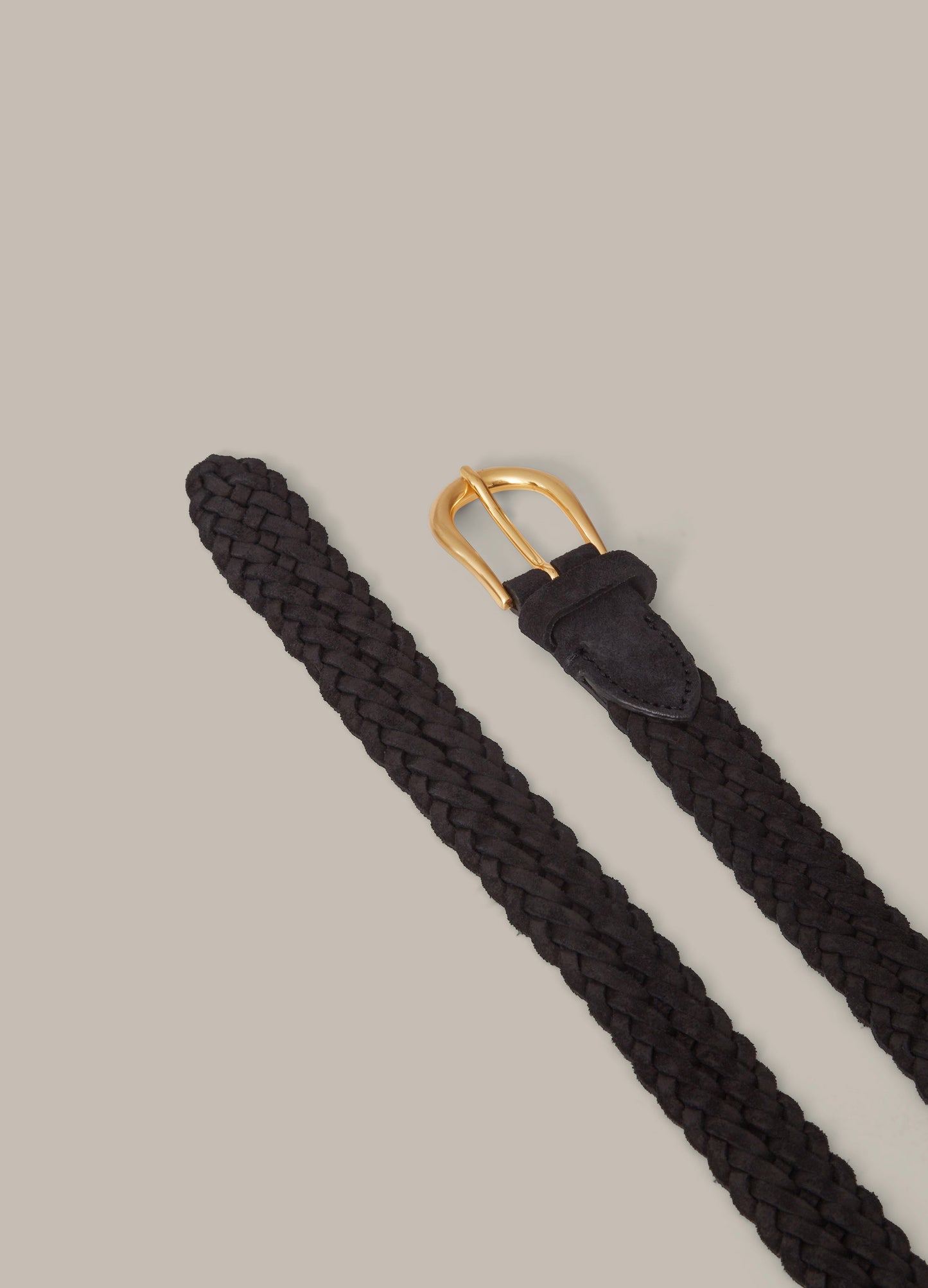 Braided Suede Belt - Black Berg & Berg