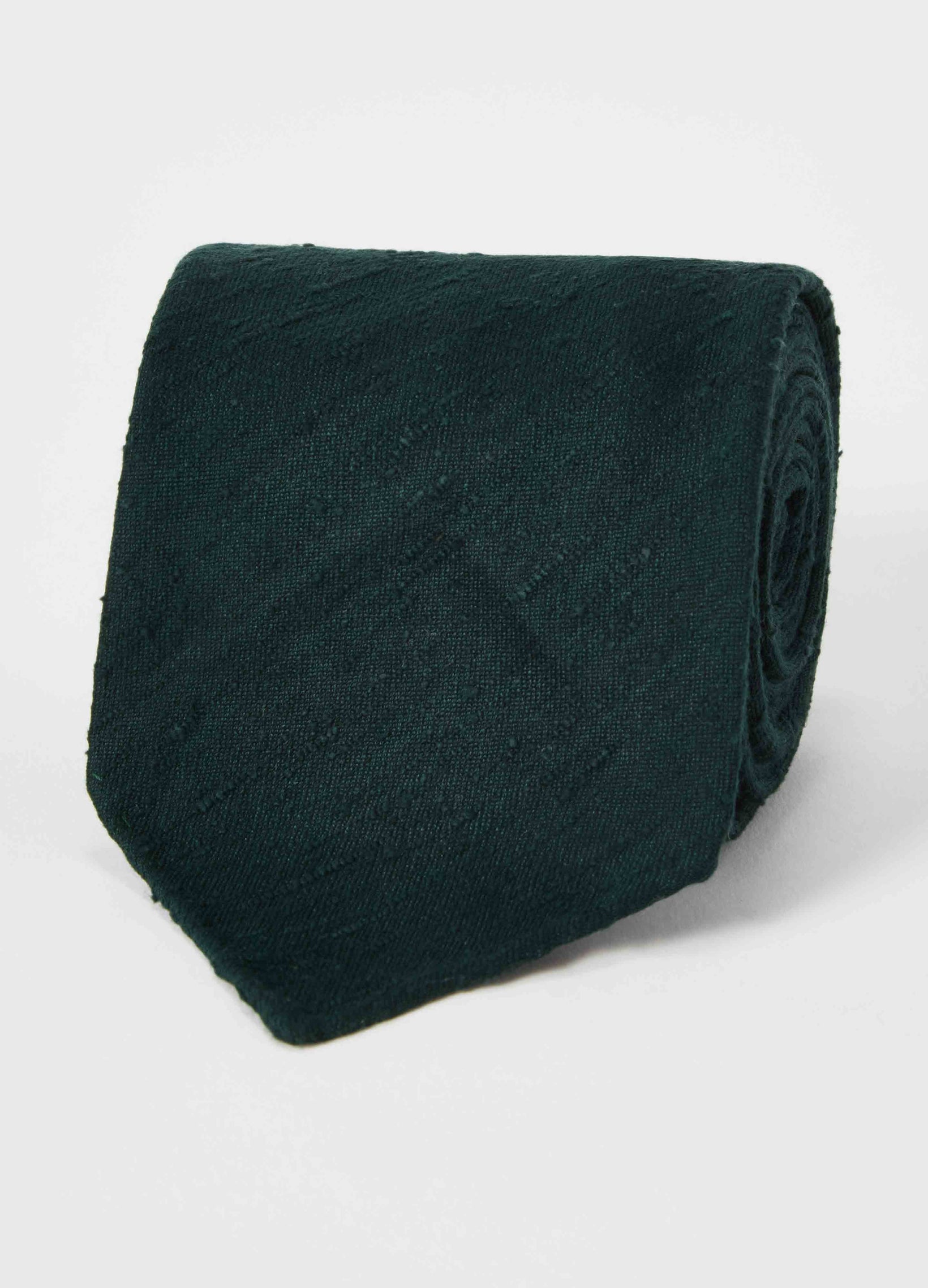 Shantung Tie - Bottle Green Berg & Berg