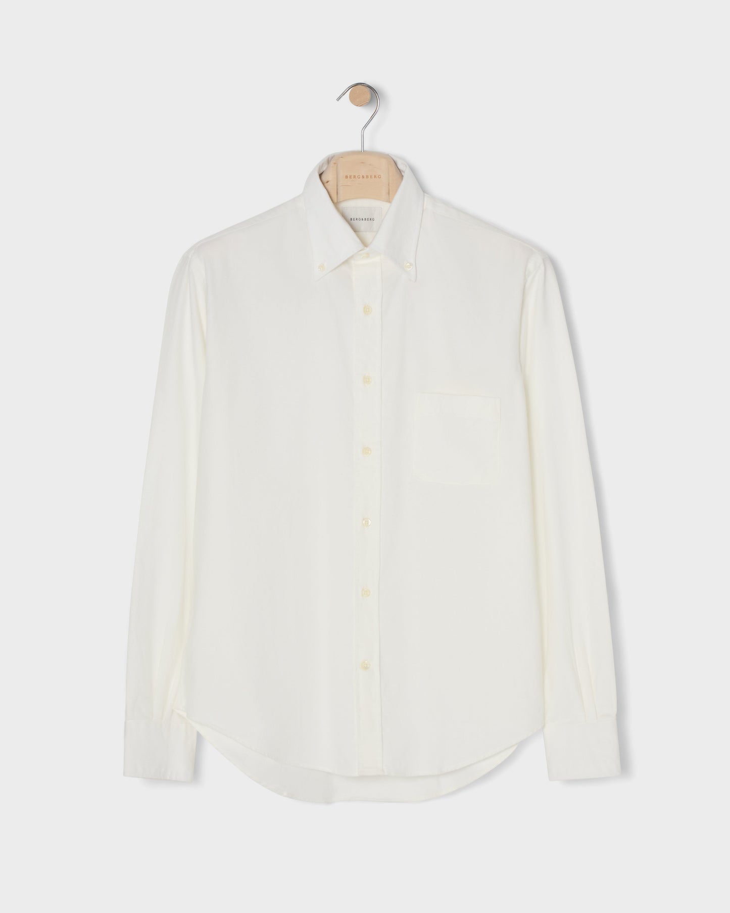 Ferdinand Oxford Brushed Twill Shirt - Cream Berg & Berg