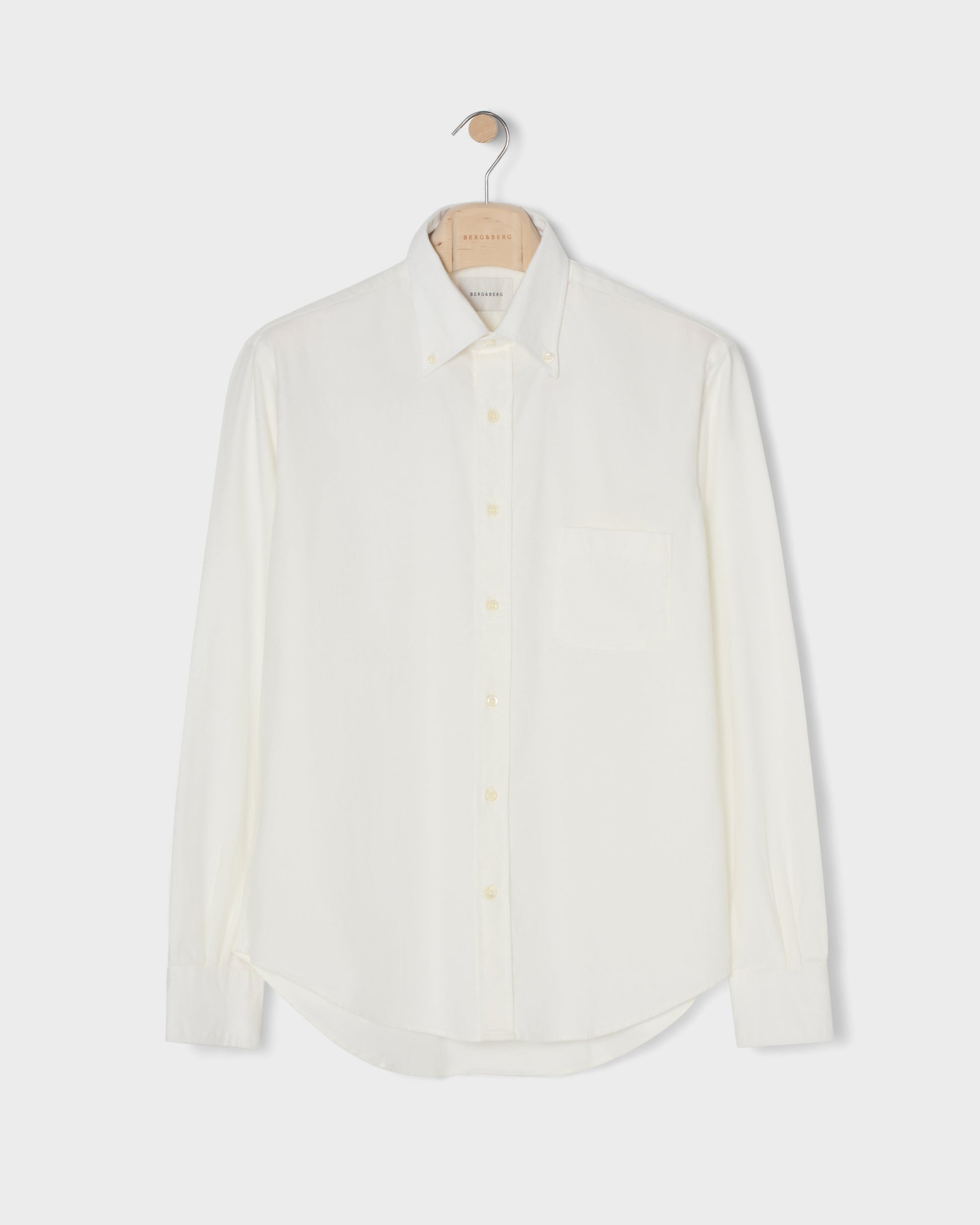 Ferdinand Oxford Brushed Twill Shirt - Cream Berg & Berg