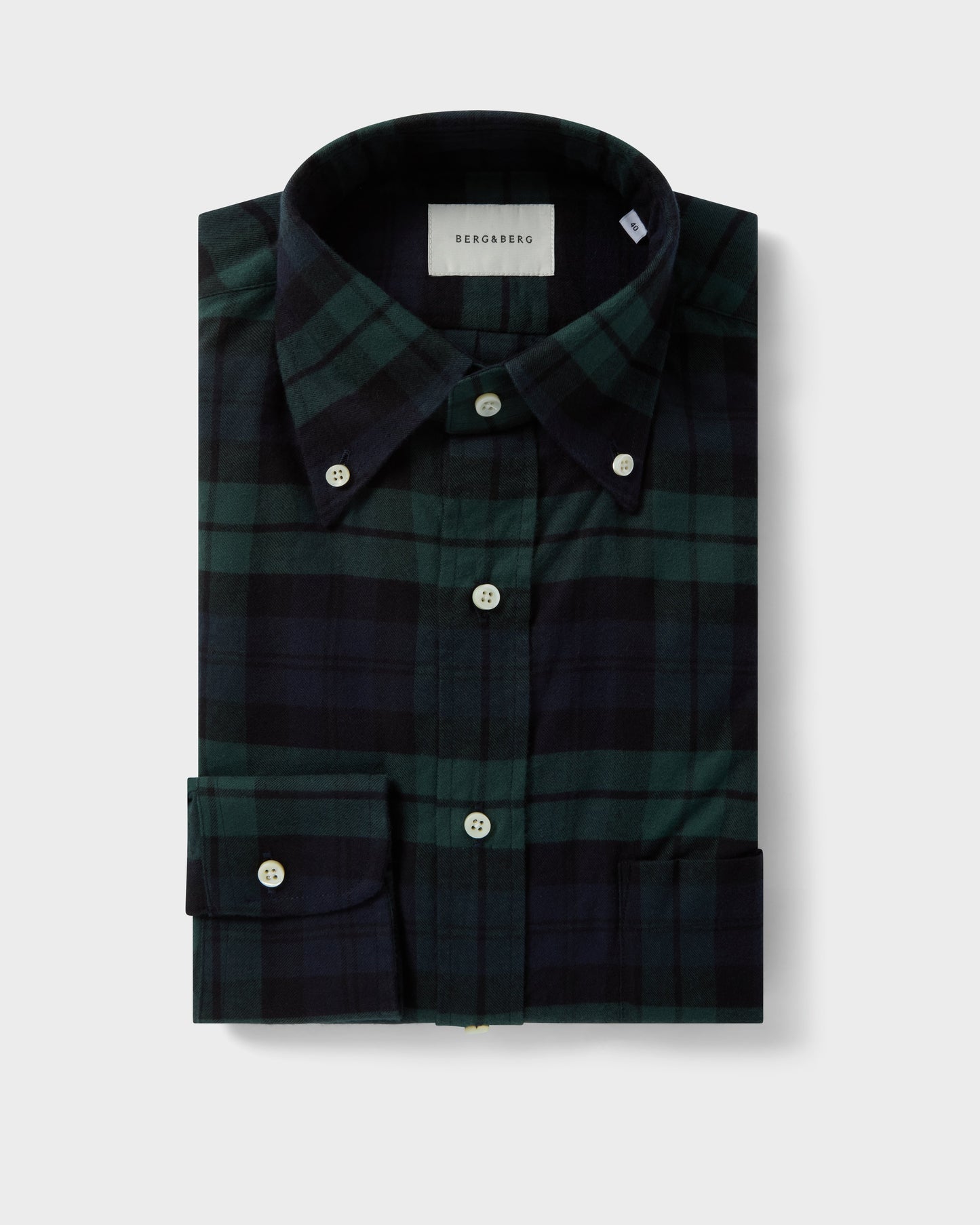Ferdinand Oxford Brushed Twill Shirt - Blackwatch Berg & Berg