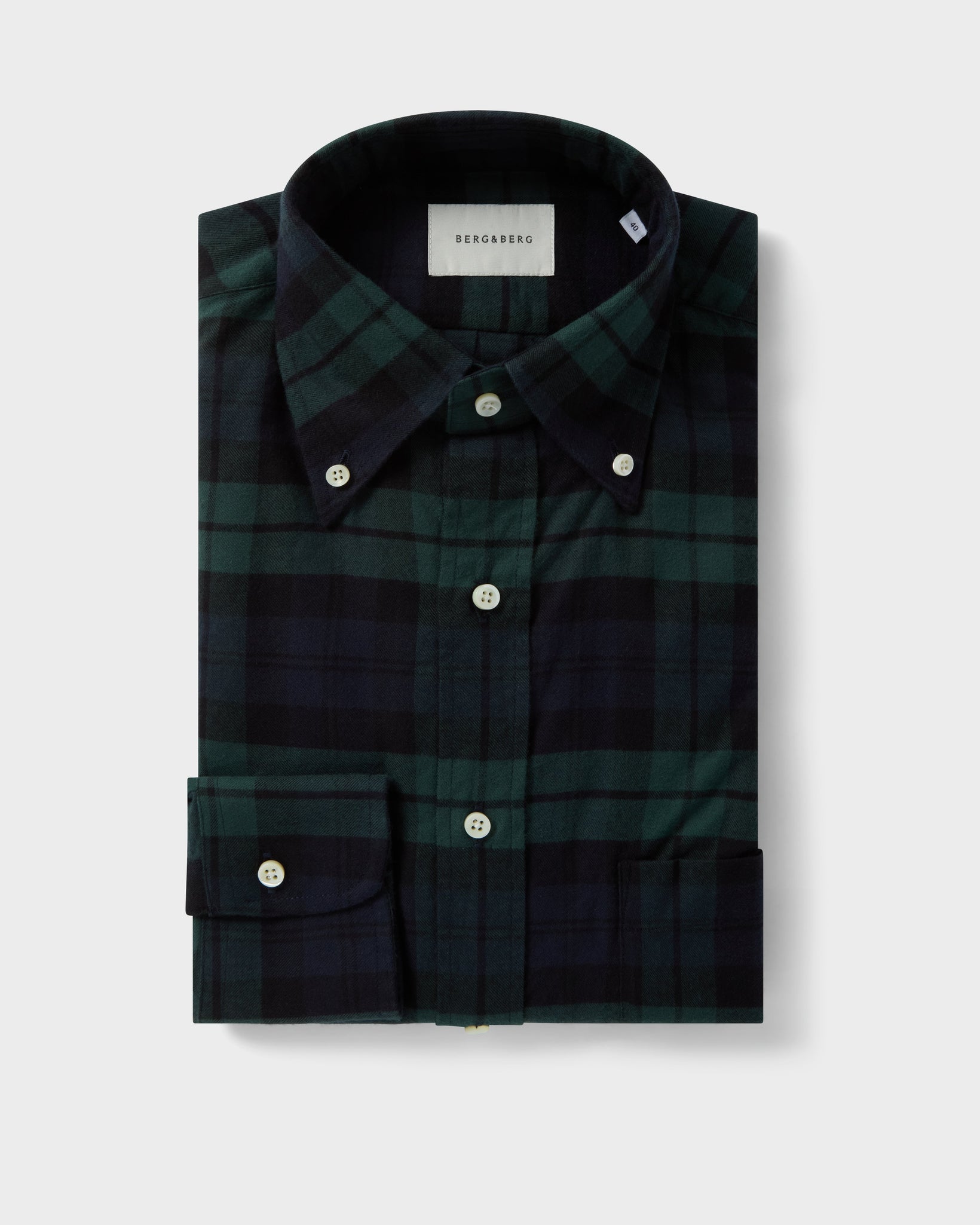 Ferdinand Oxford Brushed Twill Shirt - Blackwatch Berg & Berg