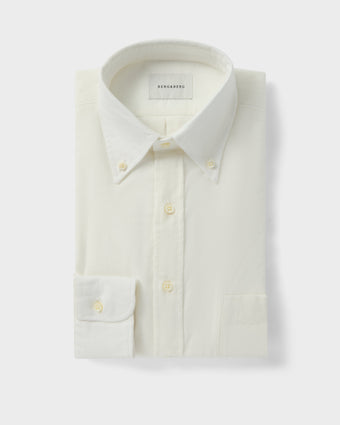 Ferdinand Oxford Brushed Twill Shirt - Cream Berg & Berg