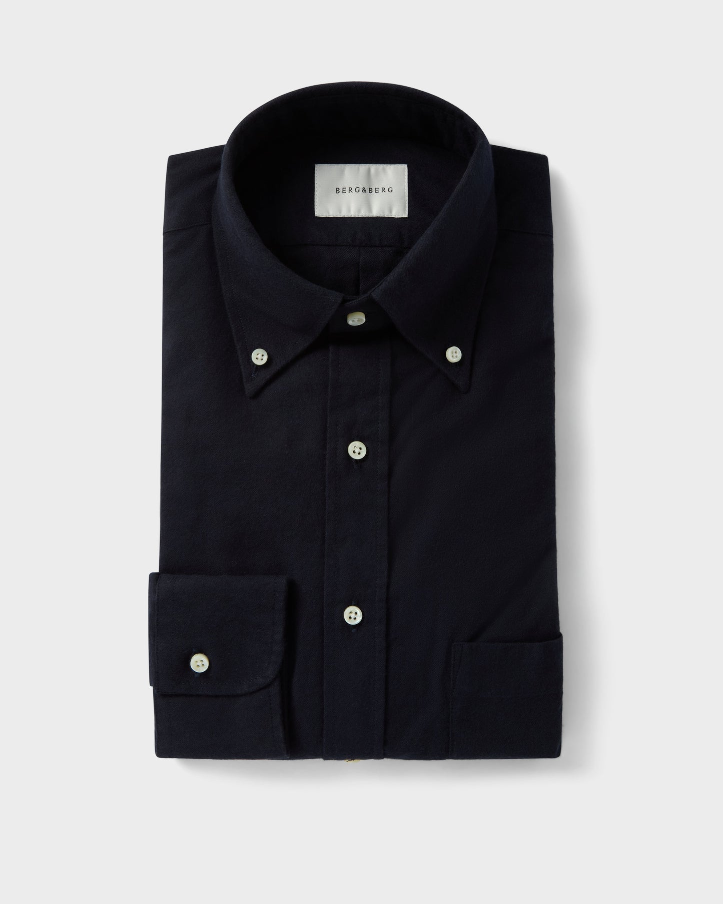 Ferdinand Oxford Brushed Twill Shirt - Navy Berg & Berg