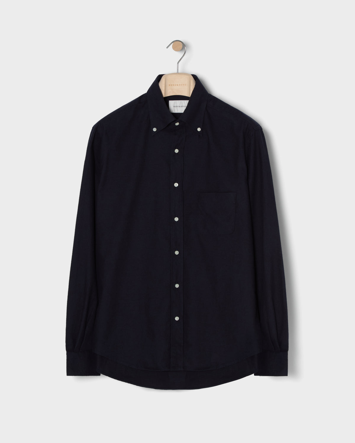 Ferdinand Brushed Twill Shirt - Navy | Berg & Berg