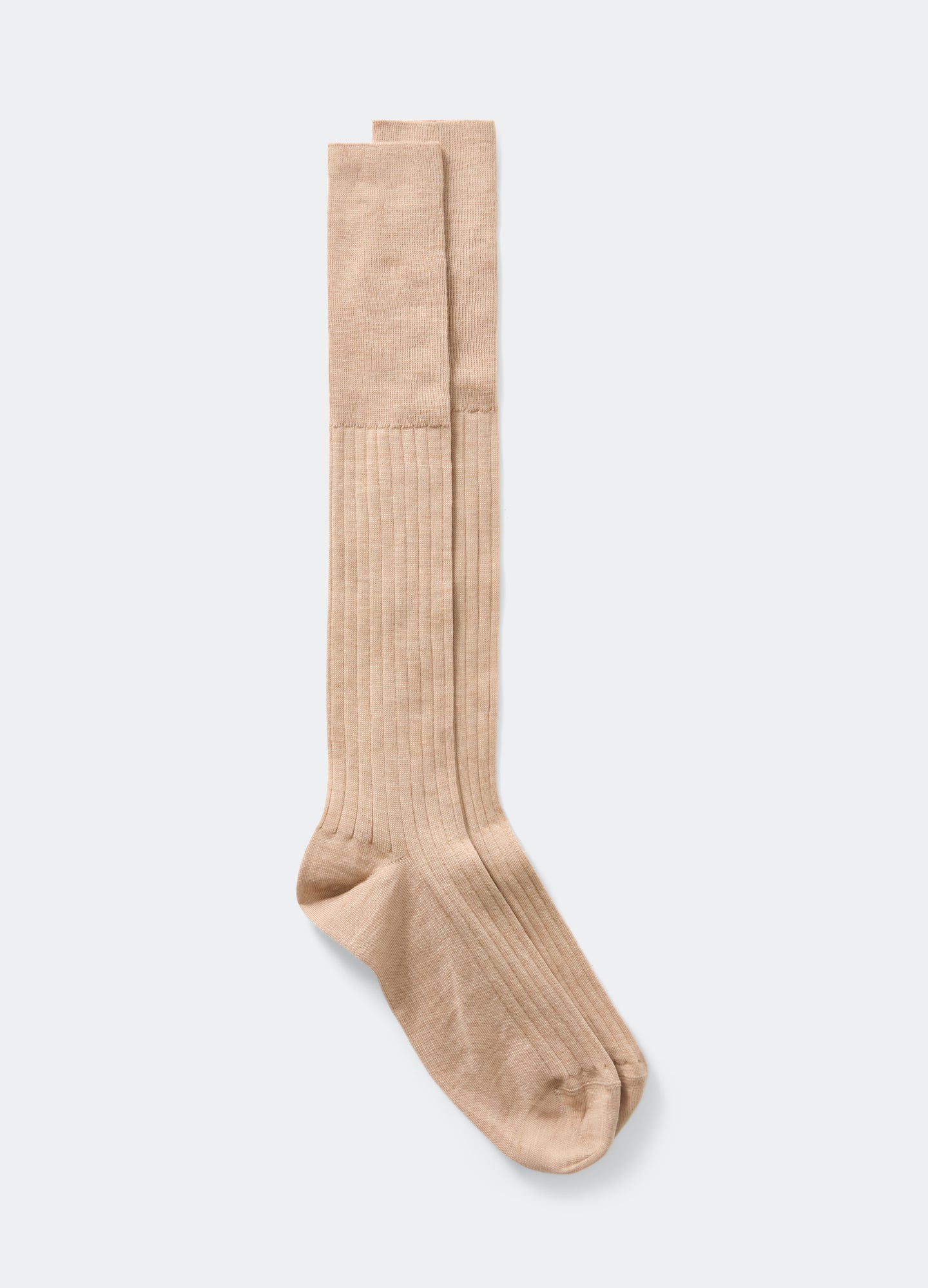 Over the Calf Wool Socks - Oatmeal