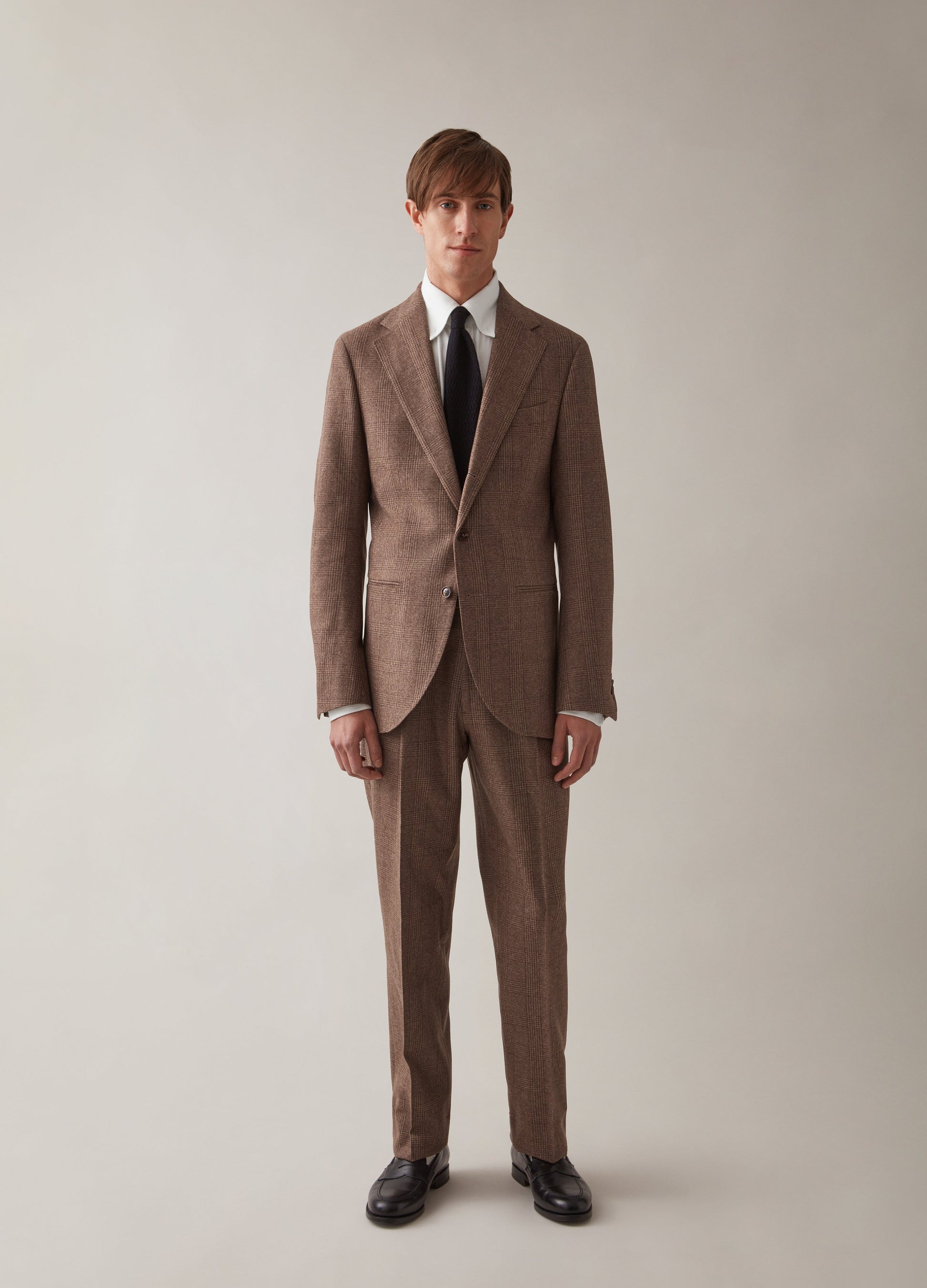 Dan Flannel Blazer - Brown Glencheck Berg & Berg