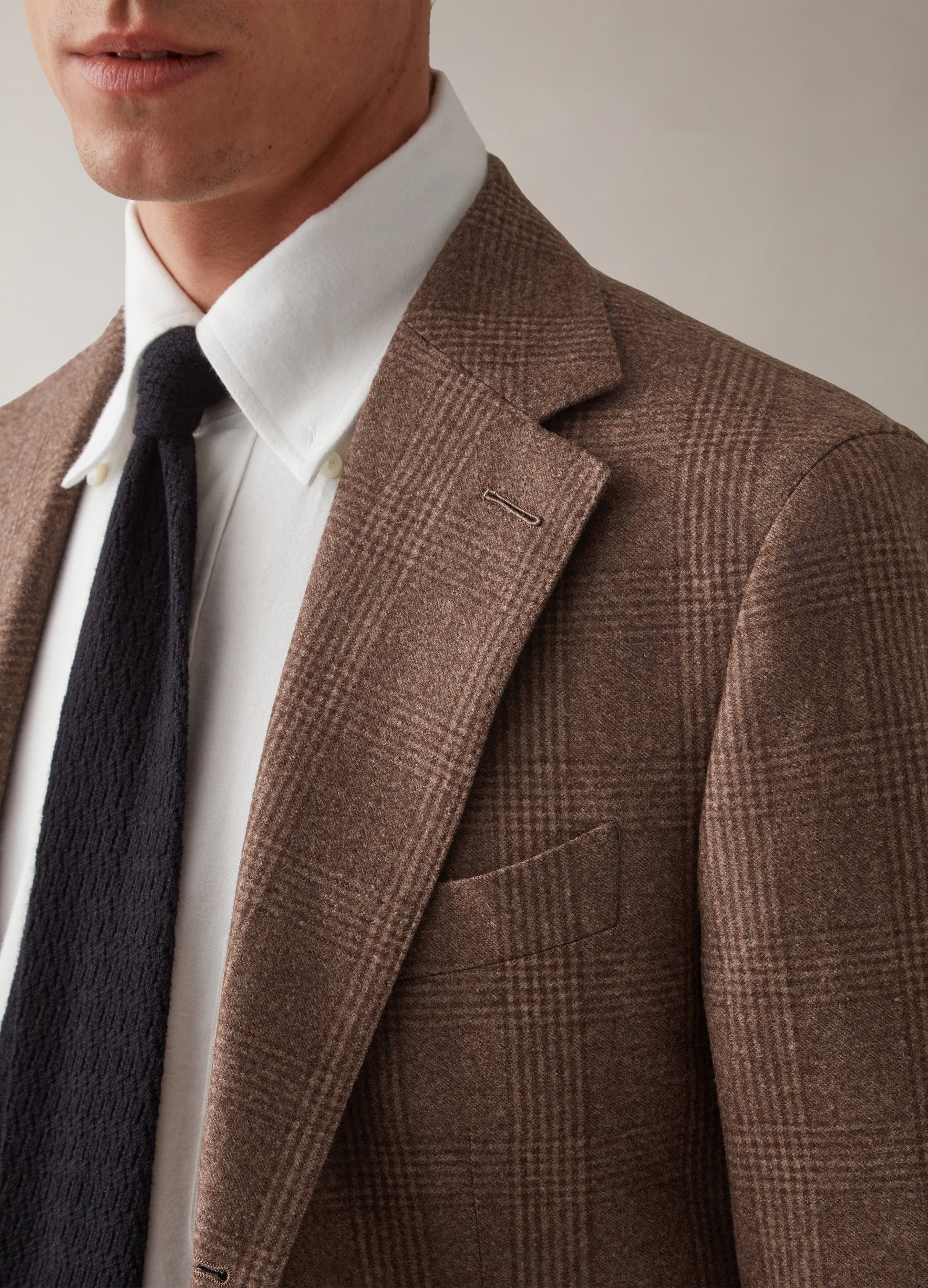 Dan Flannel Blazer - Brown Glencheck Berg & Berg