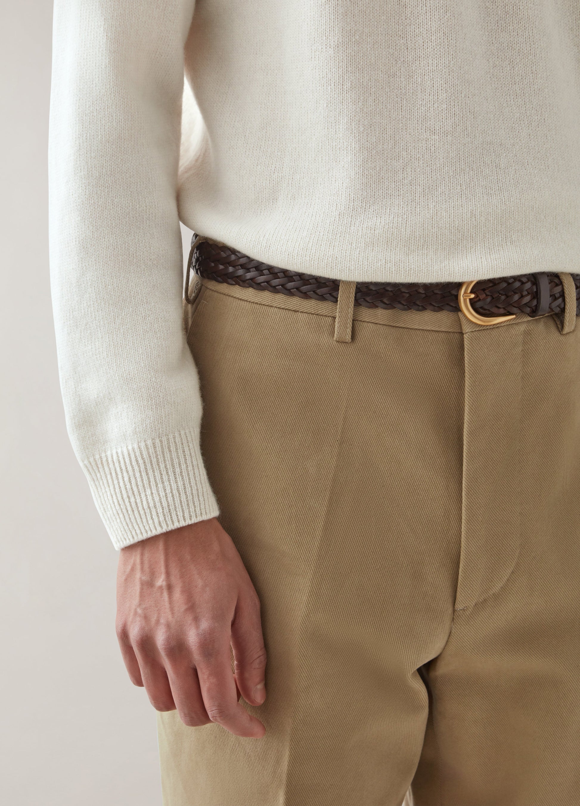 Alfie Cotton Trousers - Beige Berg & Berg