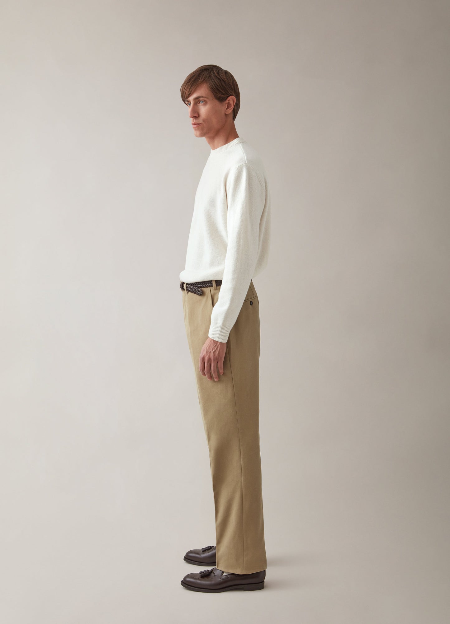 Alfie Cotton Trousers - Beige Berg & Berg