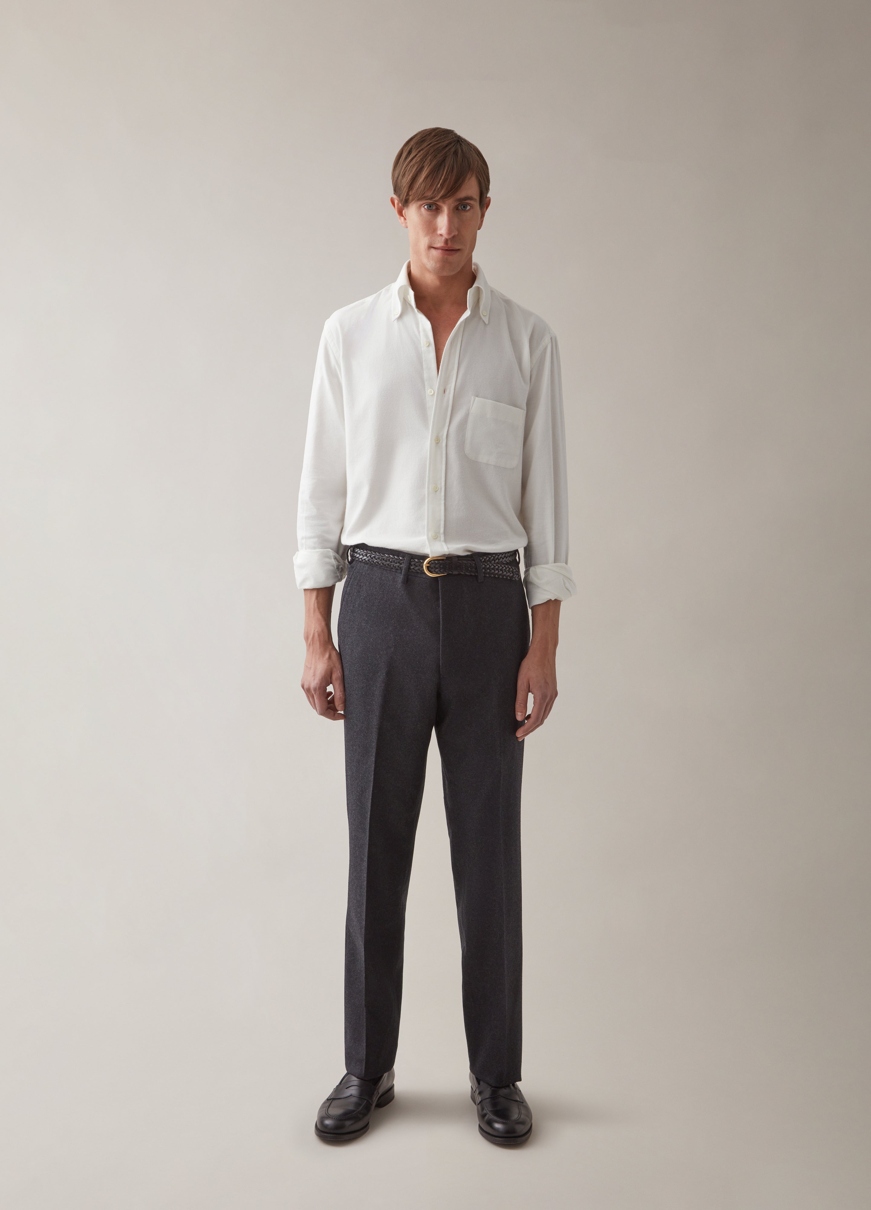 Alf Flannel Trousers - Charcoal Berg & Berg