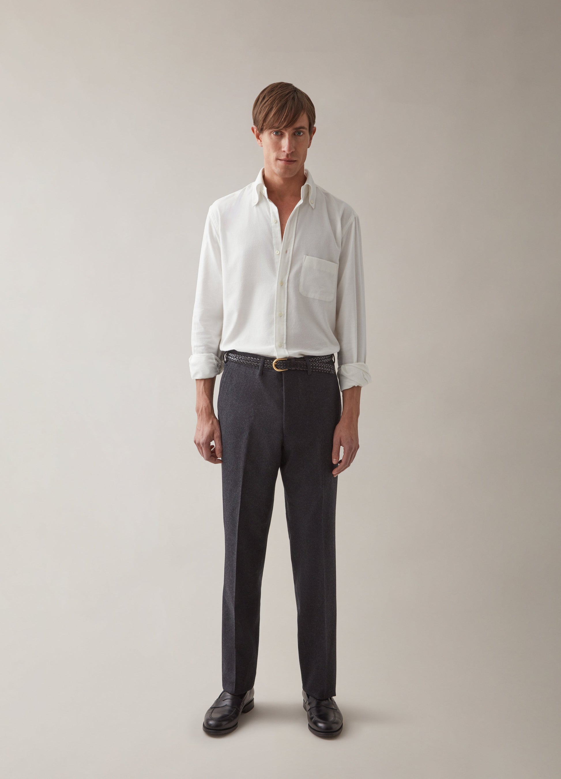 Alf Flannel Trousers - Charcoal Berg & Berg