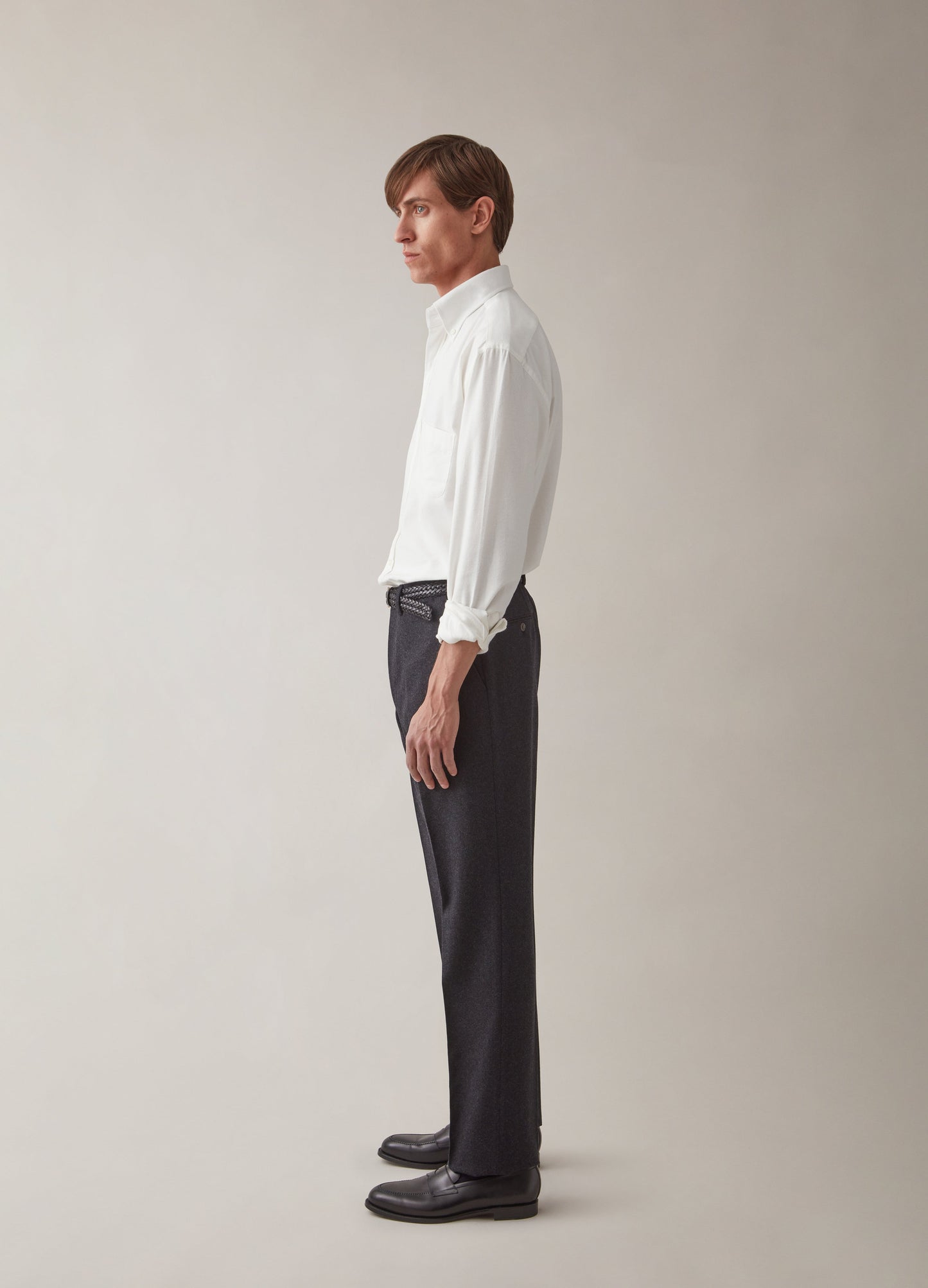 Alf Flannel Trousers - Charcoal Berg & Berg