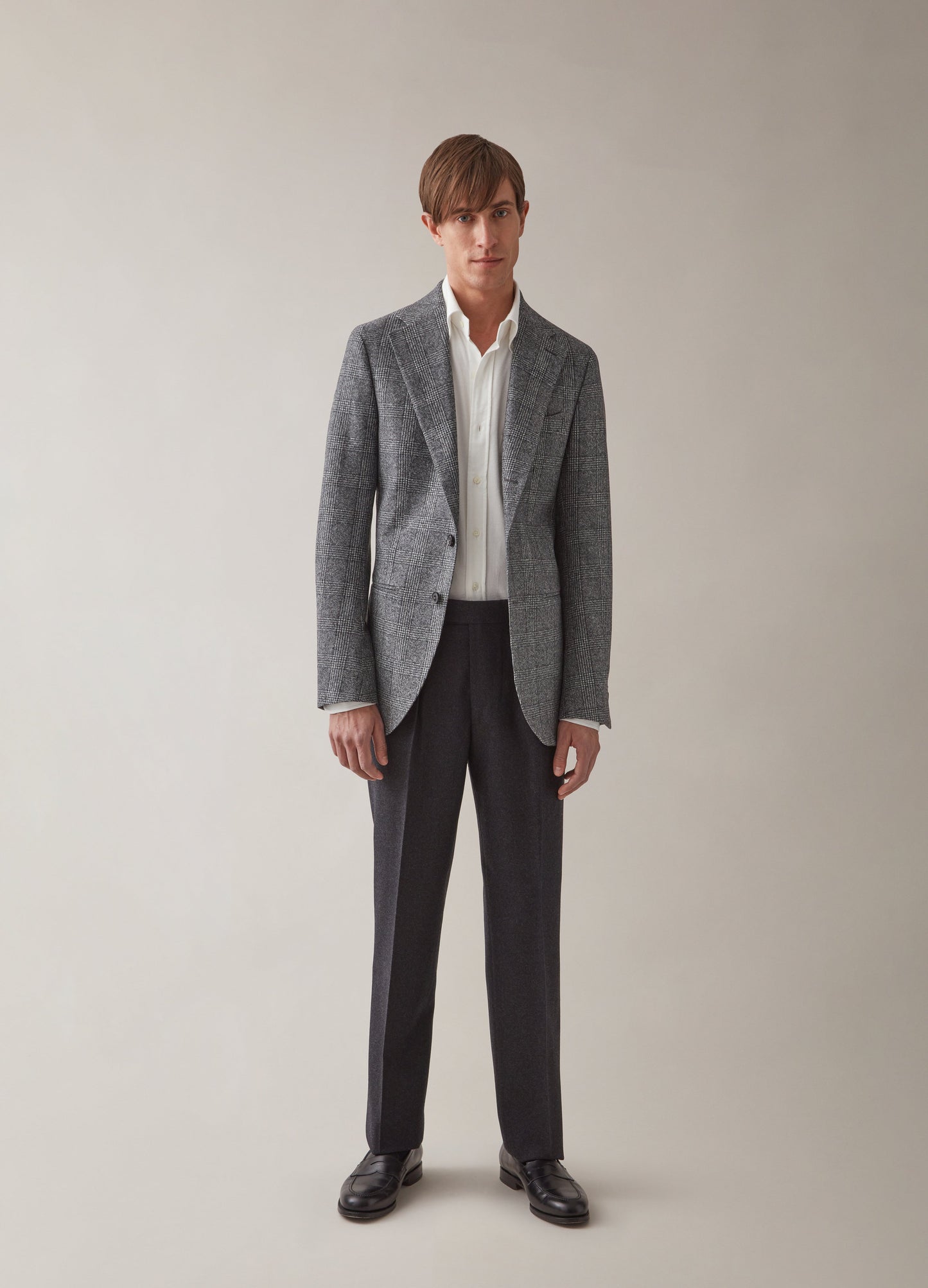 Dan Flannel Blazer - Grey Glencheck Berg & Berg