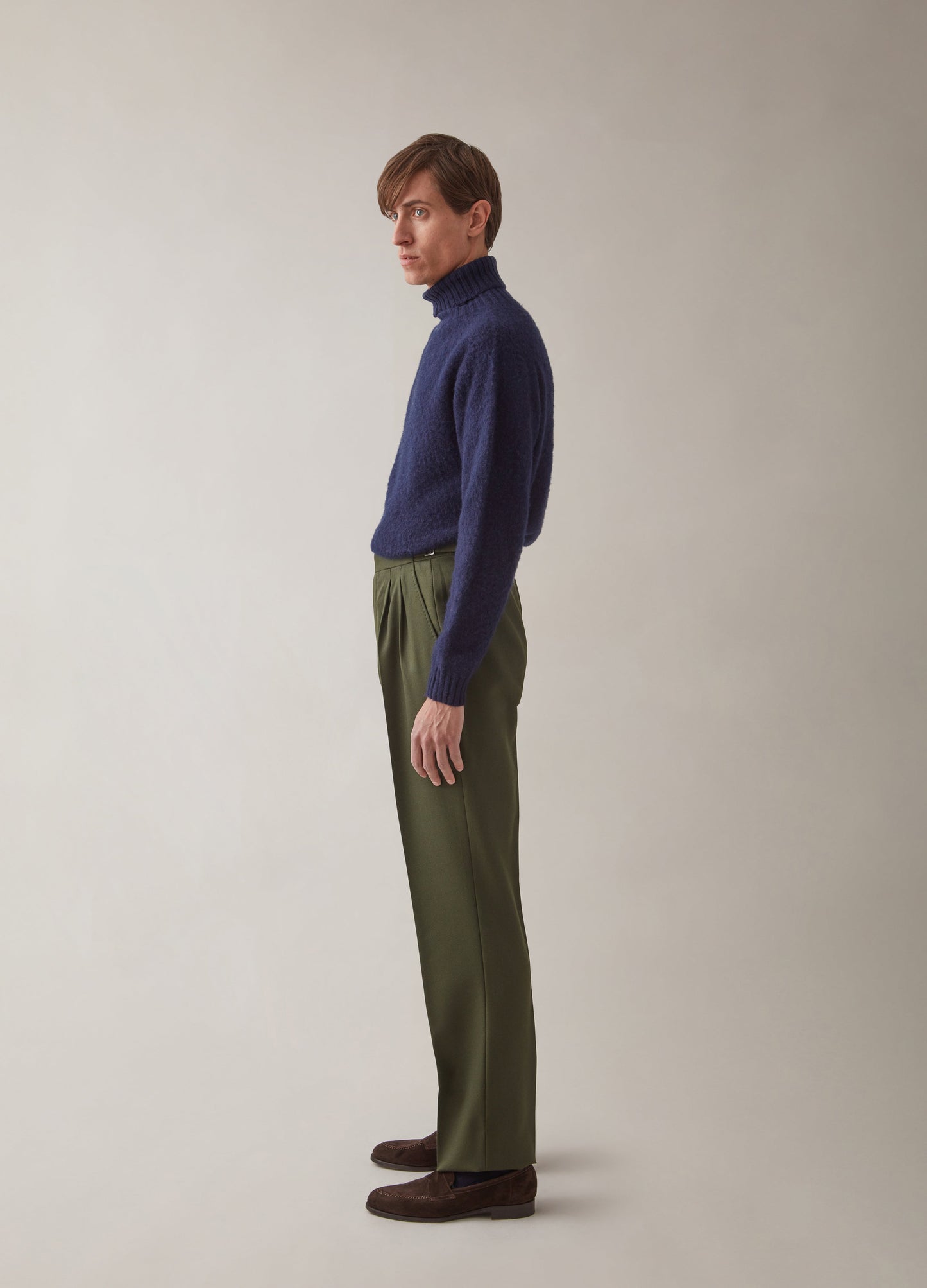 Antonio Cavalry Twill Trousers - Olive Berg & Berg