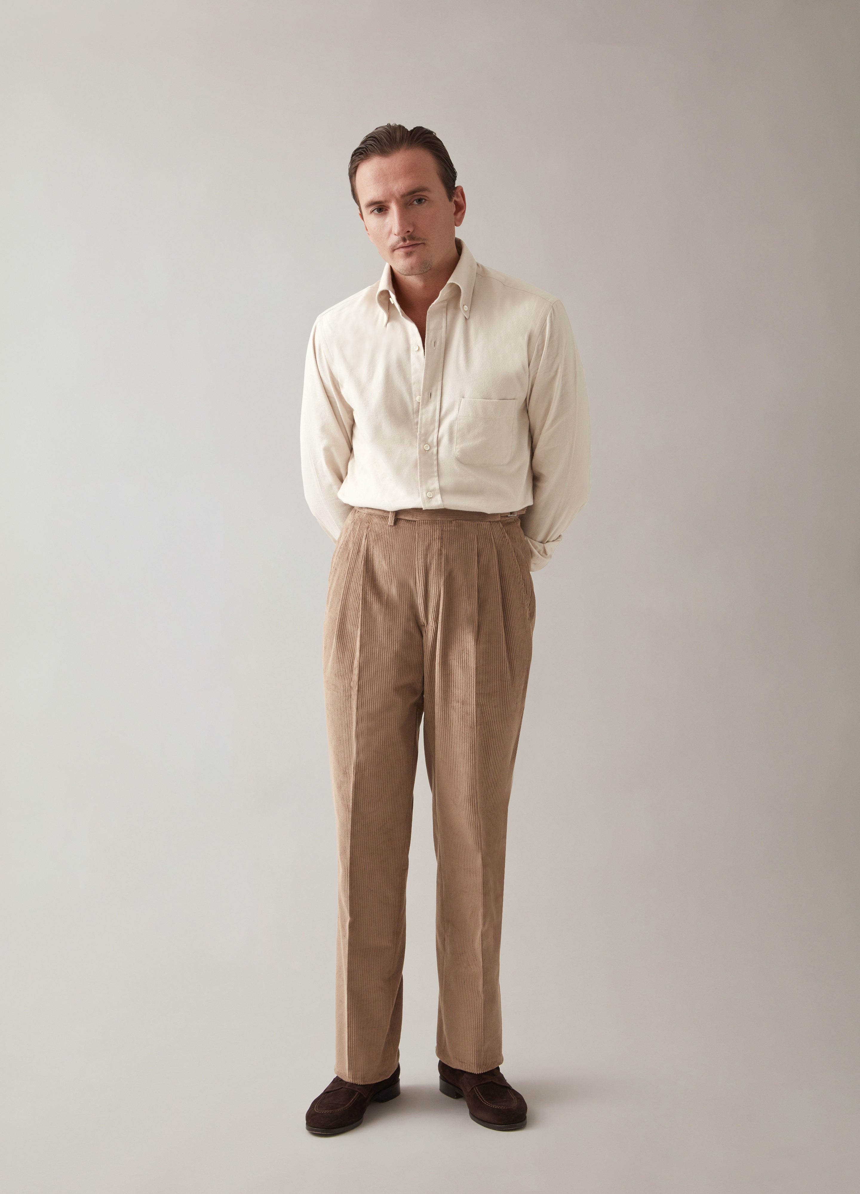Antonio Corduroy Trousers - Fawn Berg & Berg