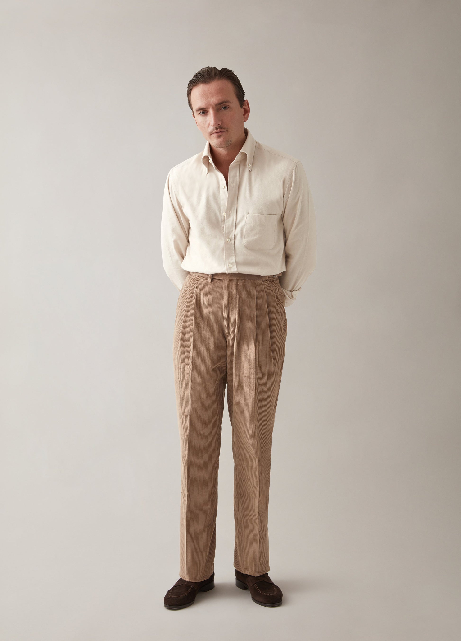 Antonio Corduroy Trousers - Fawn Berg & Berg