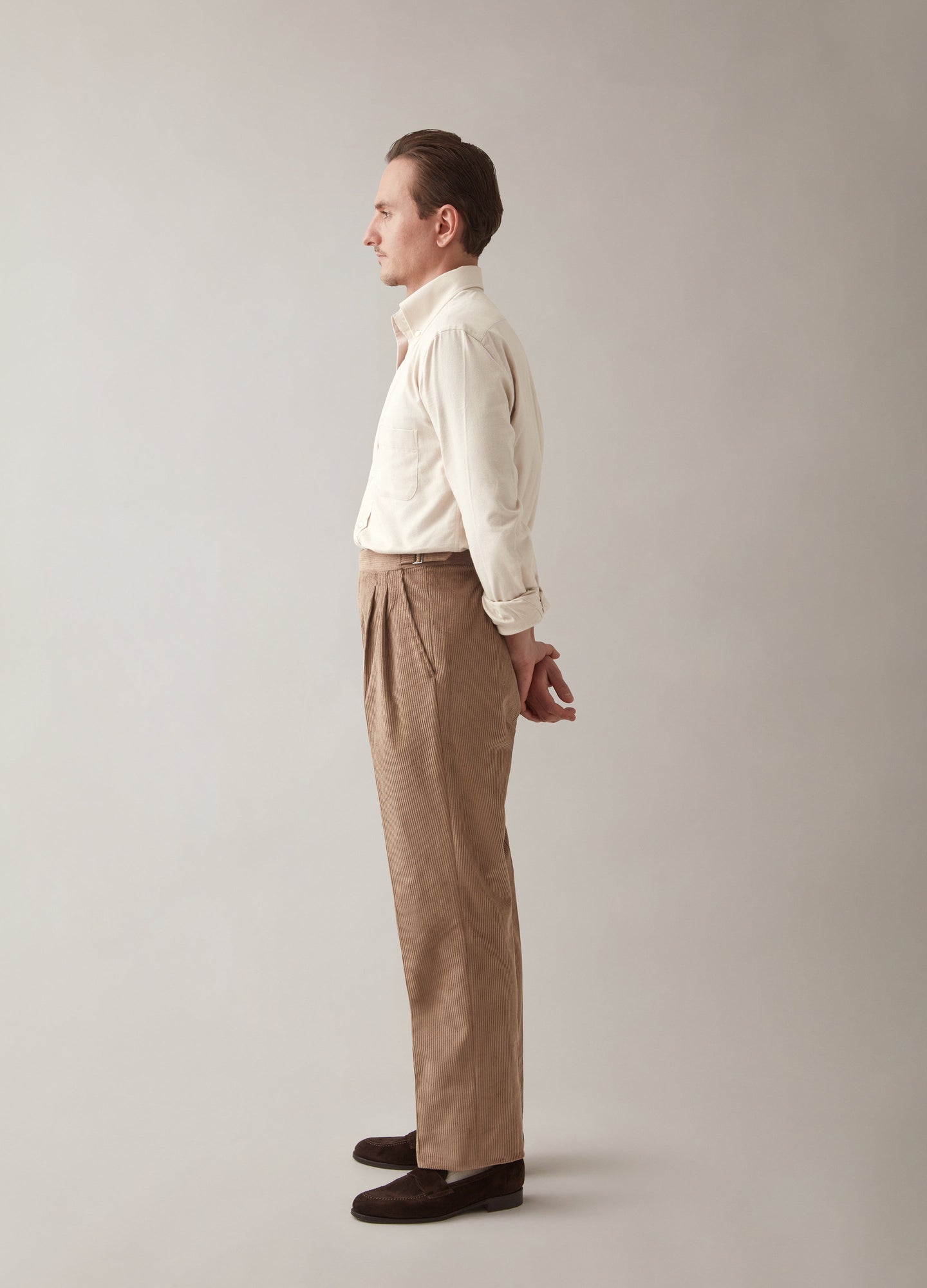 Brown Gregory cotton-blend corduroy trousers | Ralph Lauren Purple Label |  MATCHES UK