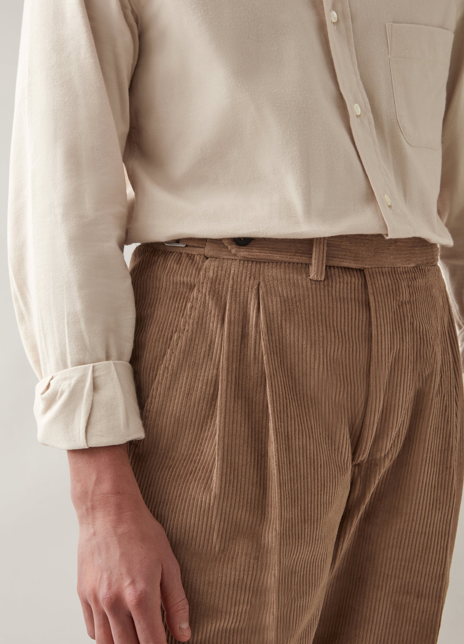 Antonio Corduroy Trousers - Fawn Berg & Berg