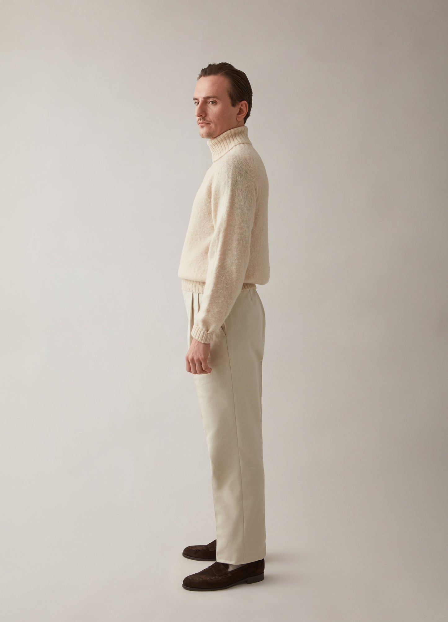 Antonio Cotton Trousers - Cream Berg & Berg