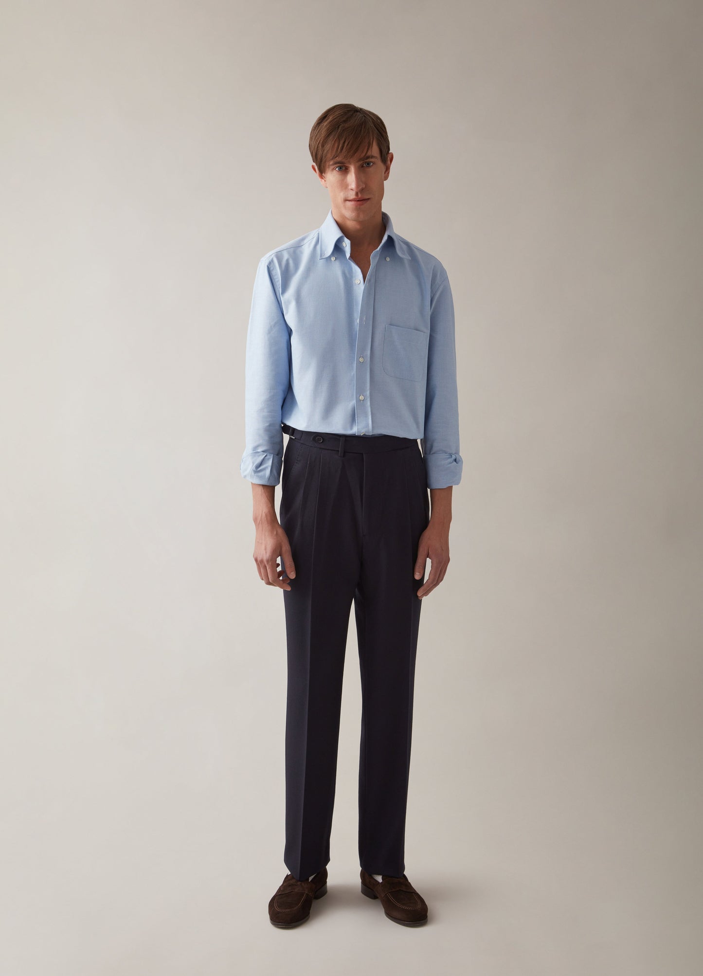 Antonio Cavalry Twill Trousers - Navy Berg & Berg