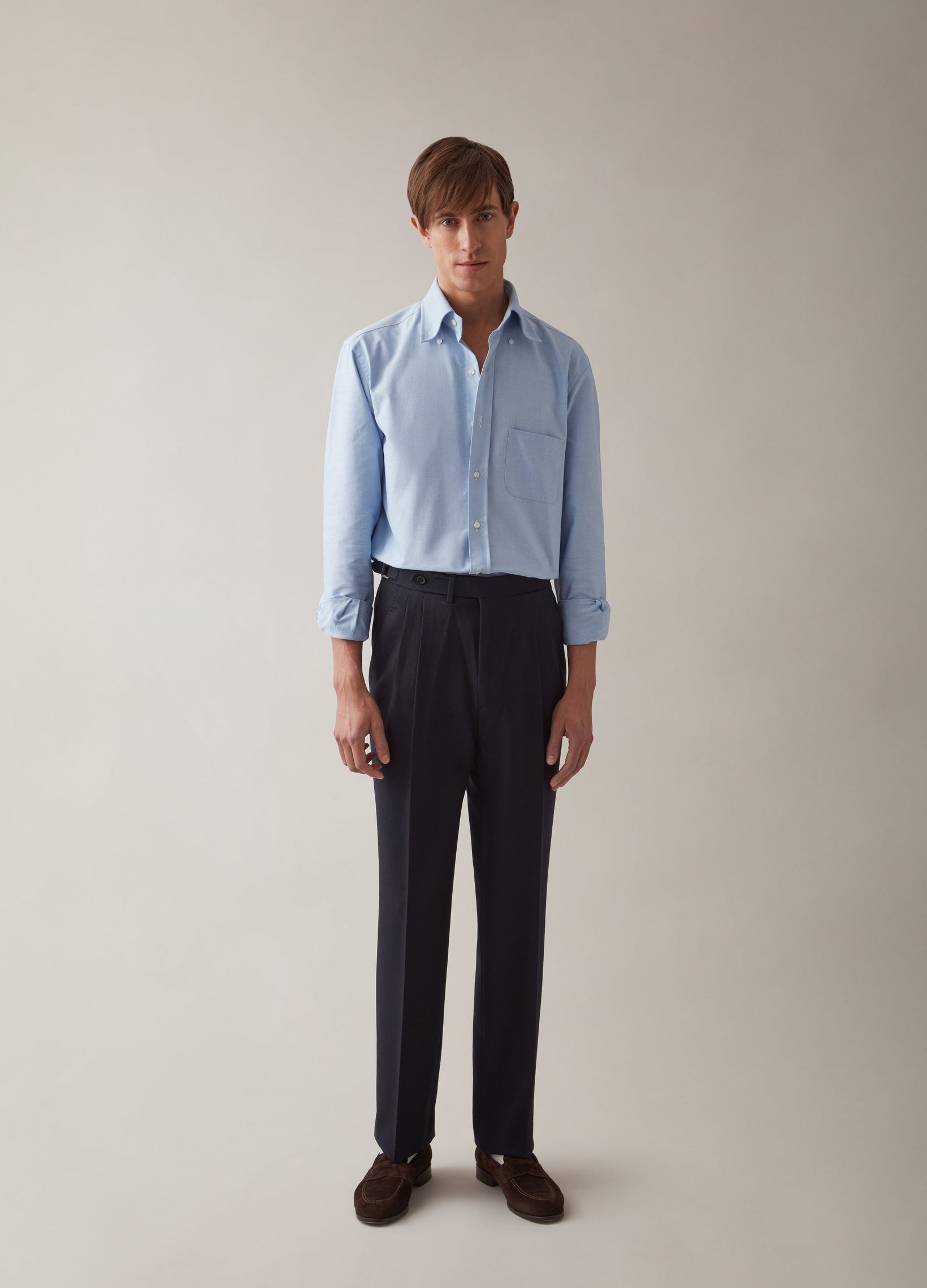 Antonio Cavalry Twill Trousers - Navy Berg & Berg