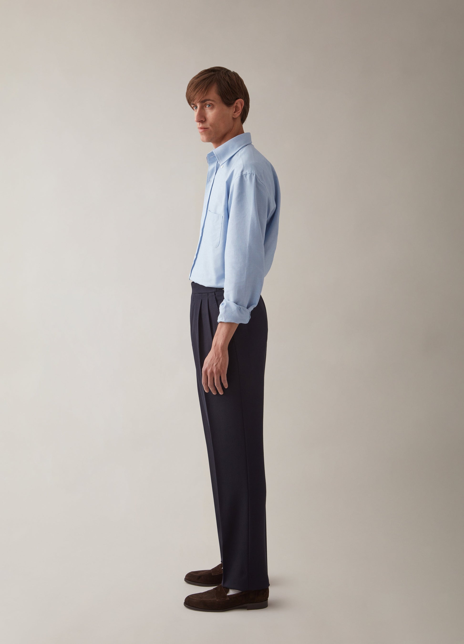 Antonio Cavalry Twill Trousers - Navy Berg & Berg